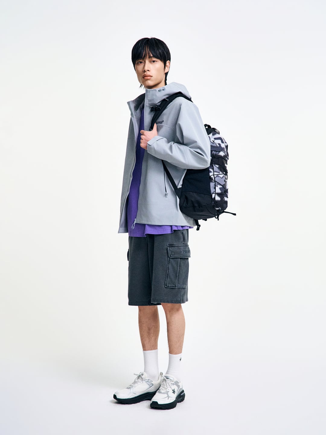 Color block point backpack 25L