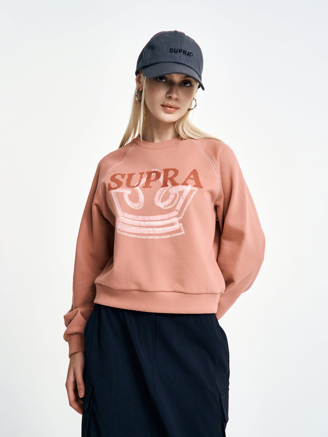 Women`s Crown Graphic Cropped Sweatshirt
