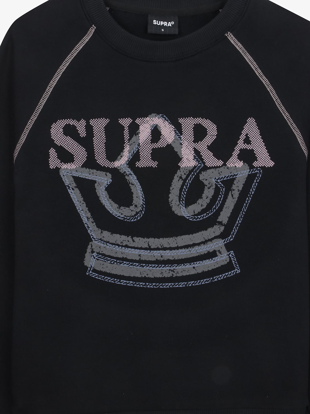 Women`s Crown Graphic Cropped Sweatshirt