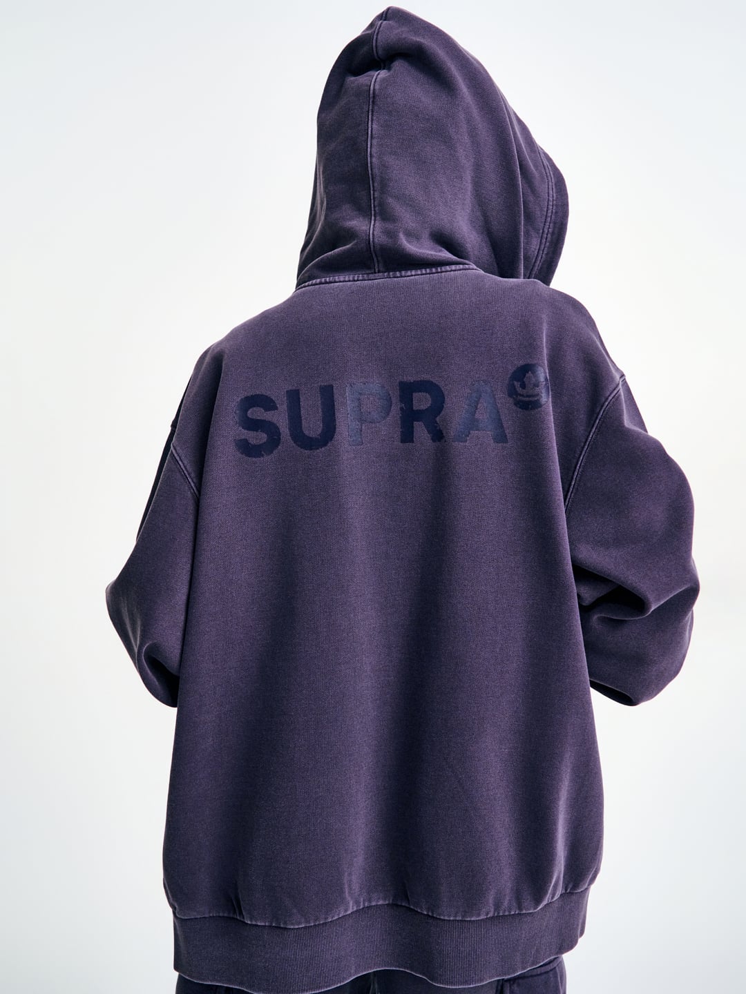Garment Dying hooded Zip-up Set