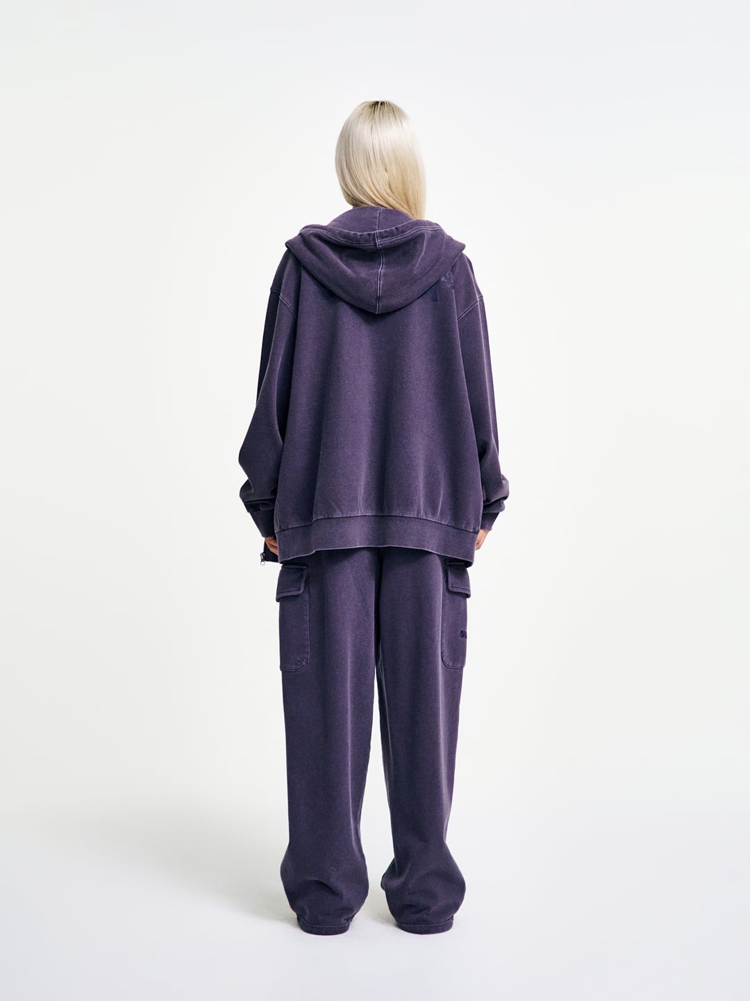 Garment Dying Cargo Wide Pants SET