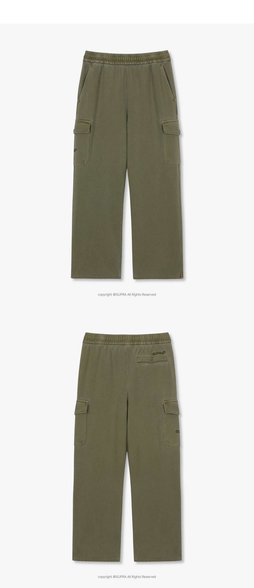 Garment Dying Cargo Wide Pants SET