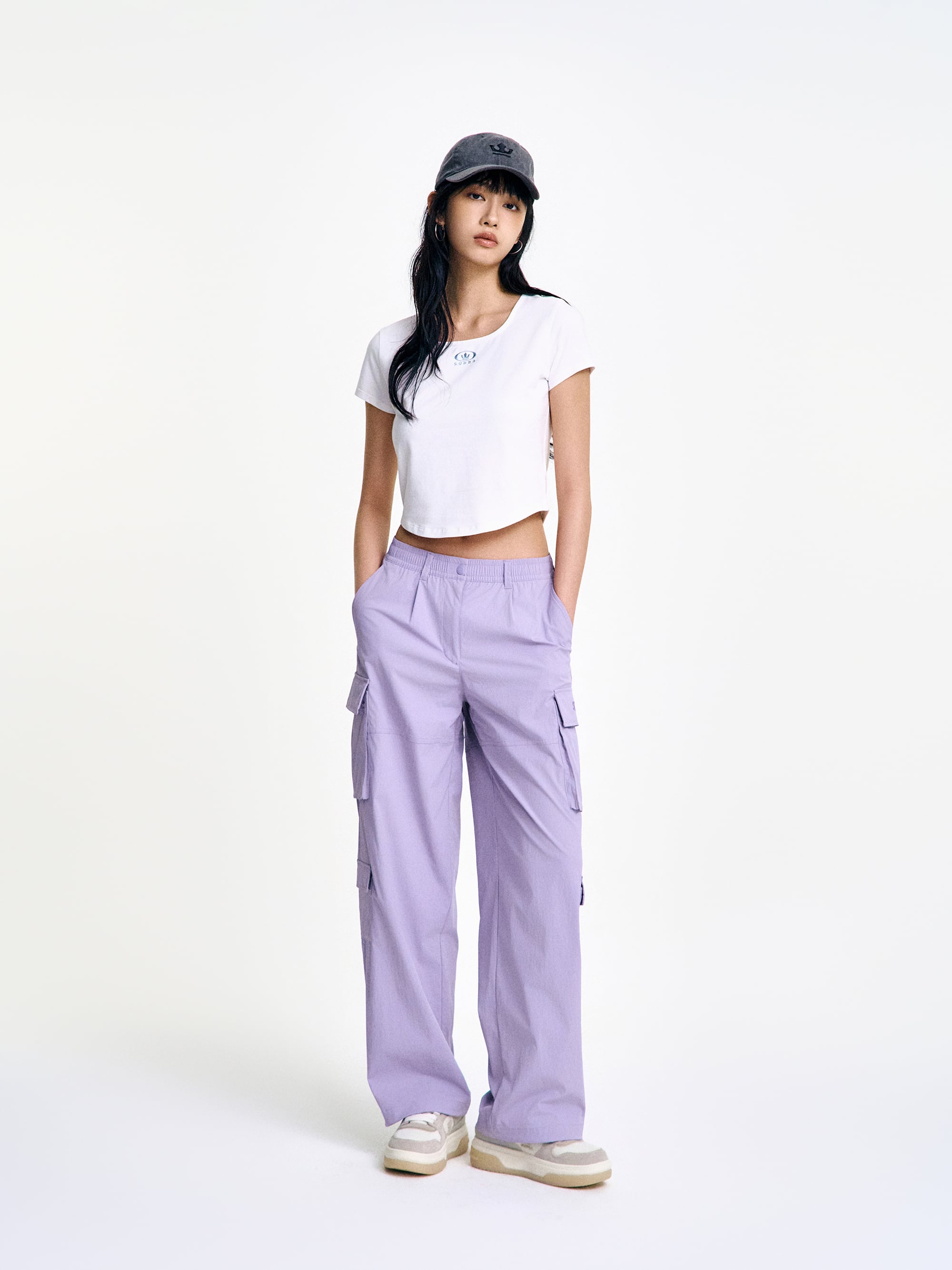 Women`s 8 Pocket Wide Cago Pants