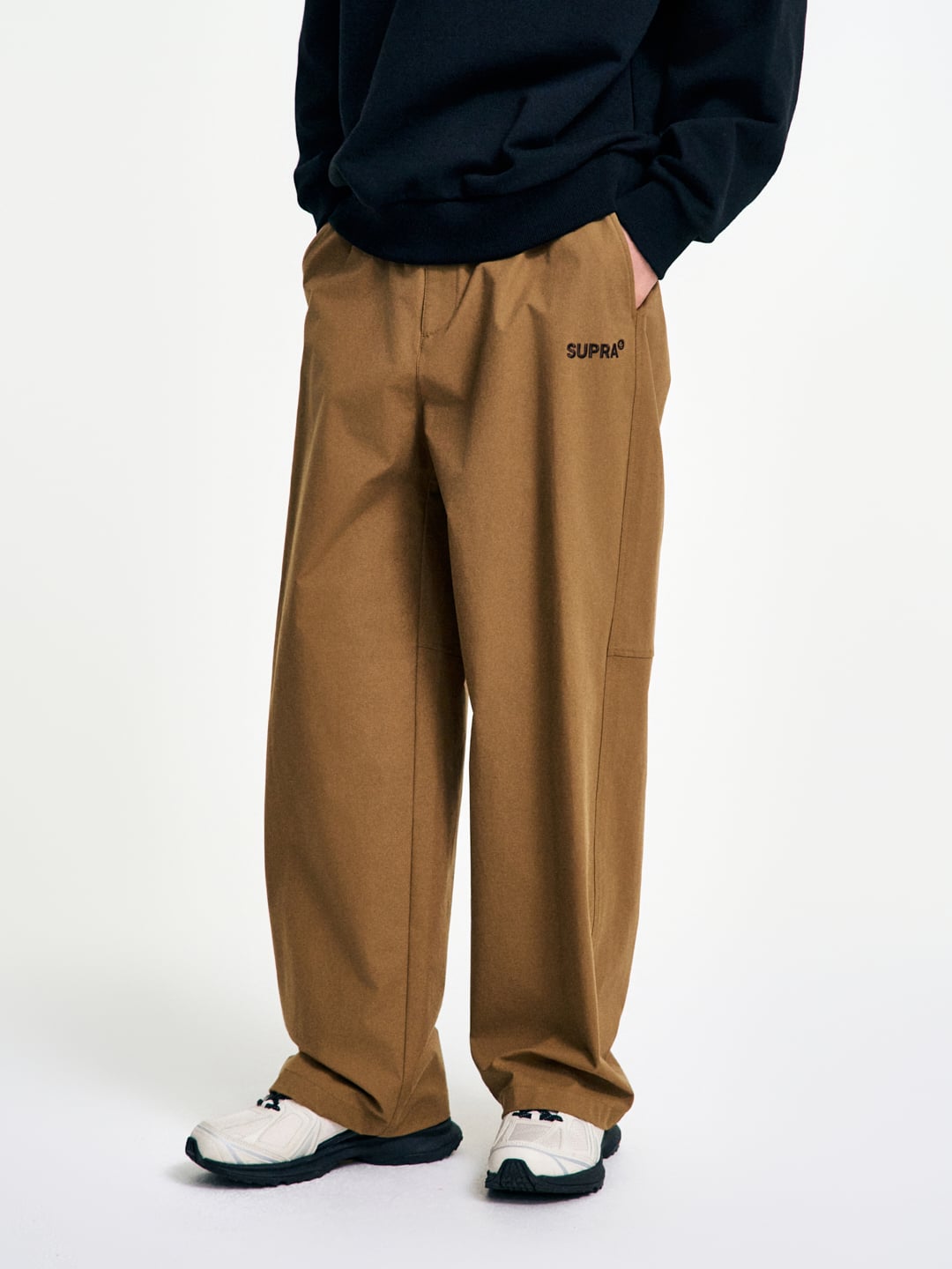 Basic Lettering Logo Parachute Pants