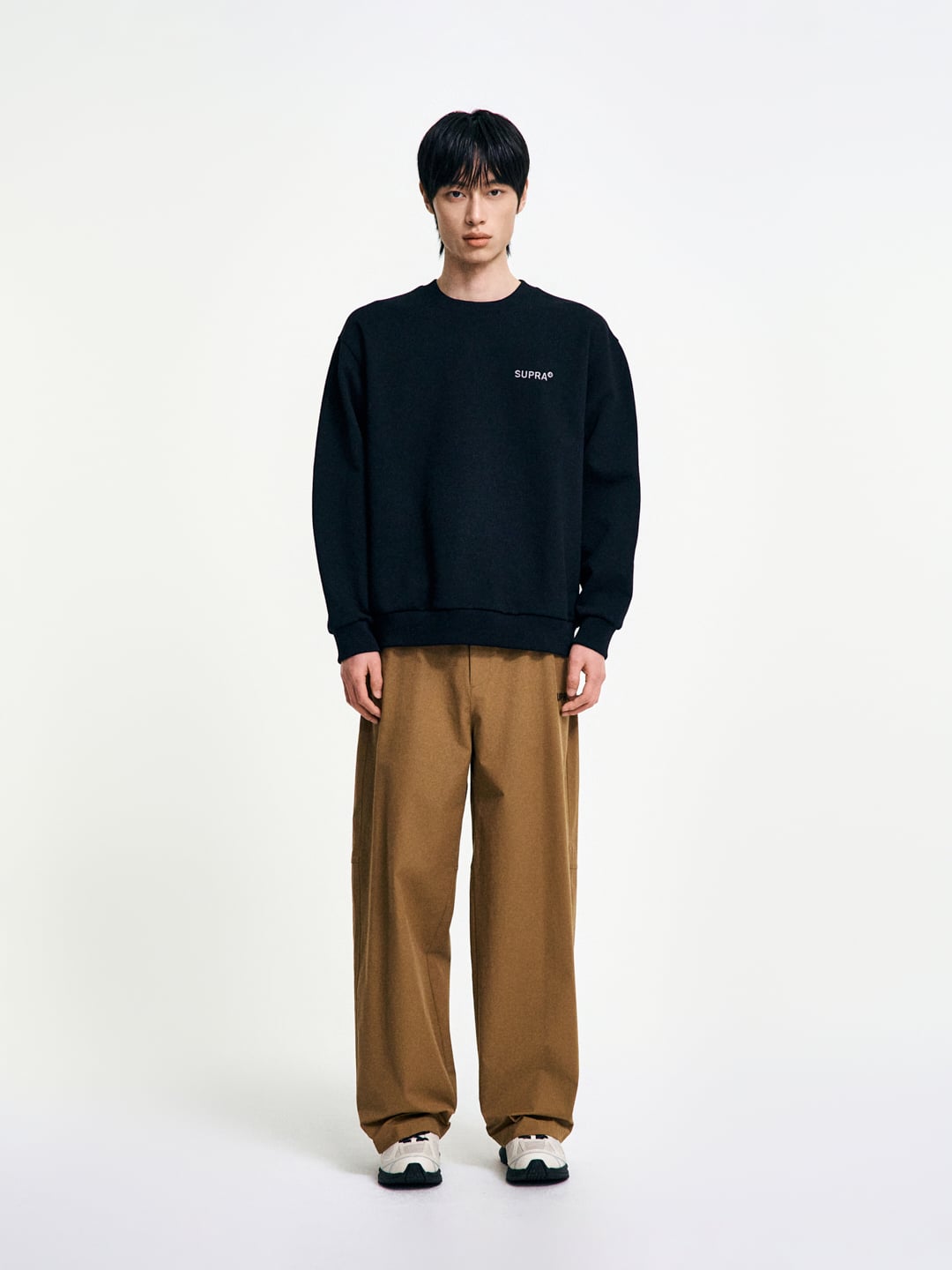 Basic Lettering Logo Parachute Pants