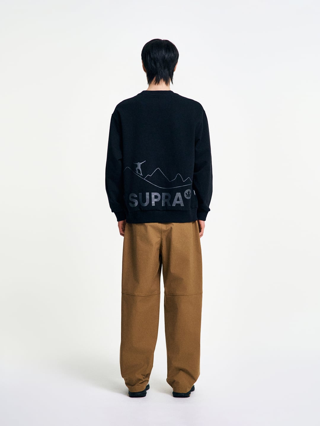 Basic Lettering Logo Parachute Pants