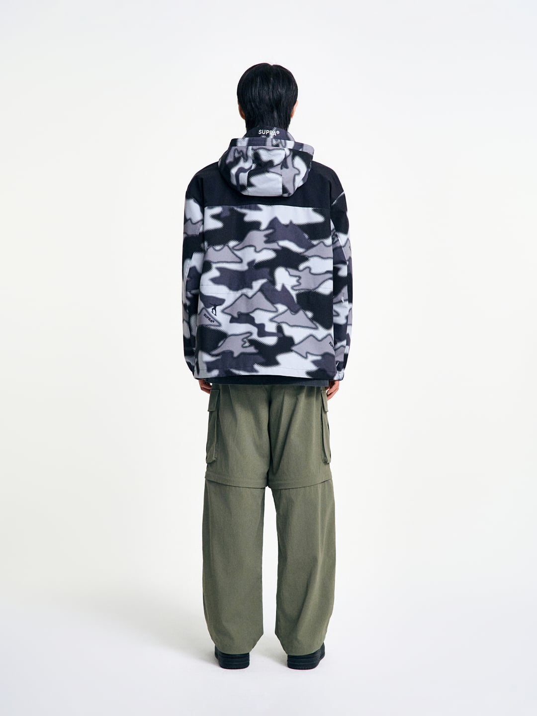 Camo Point Color Block Windbreaker