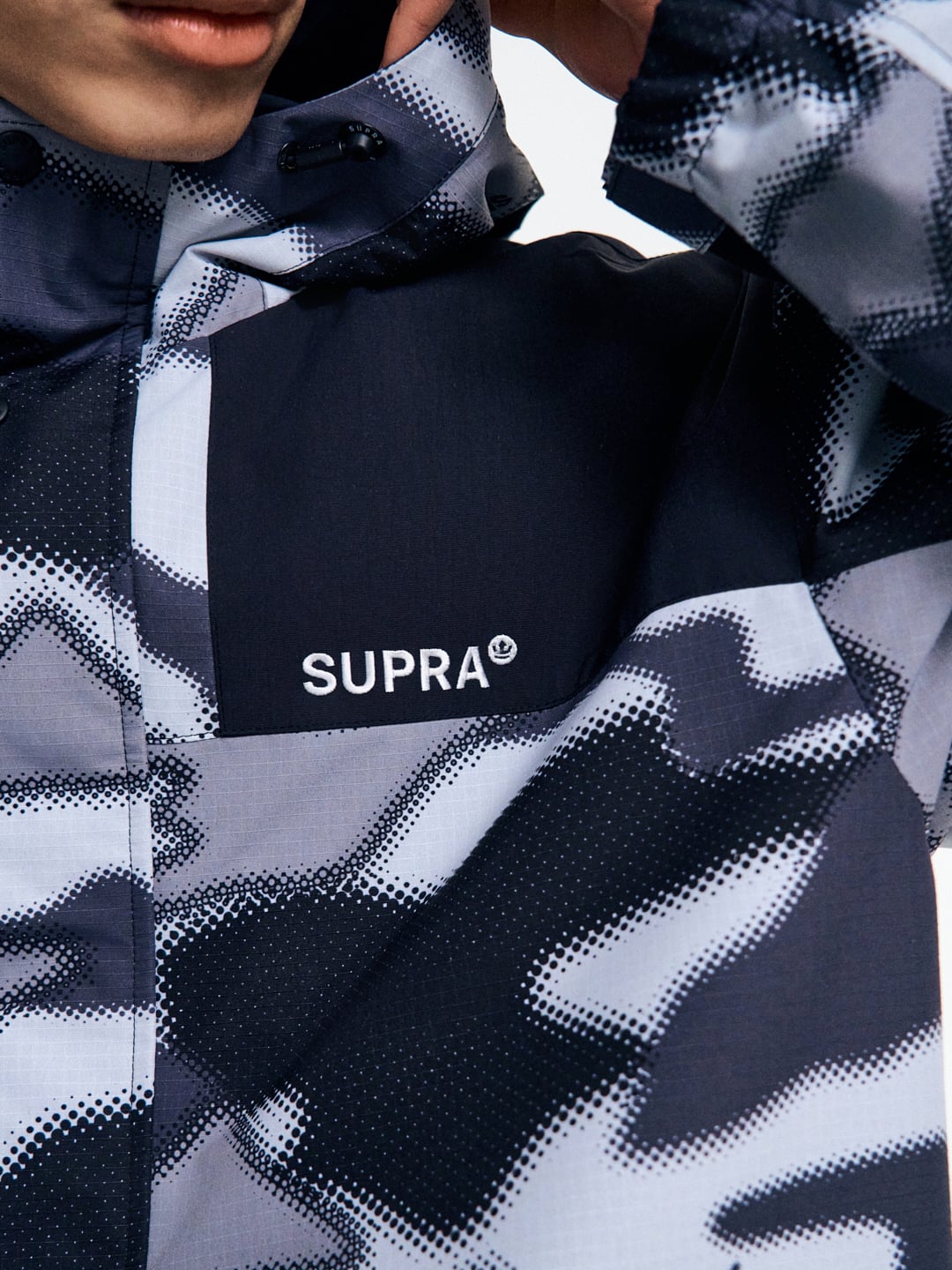 Camo Point Color Block Windbreaker