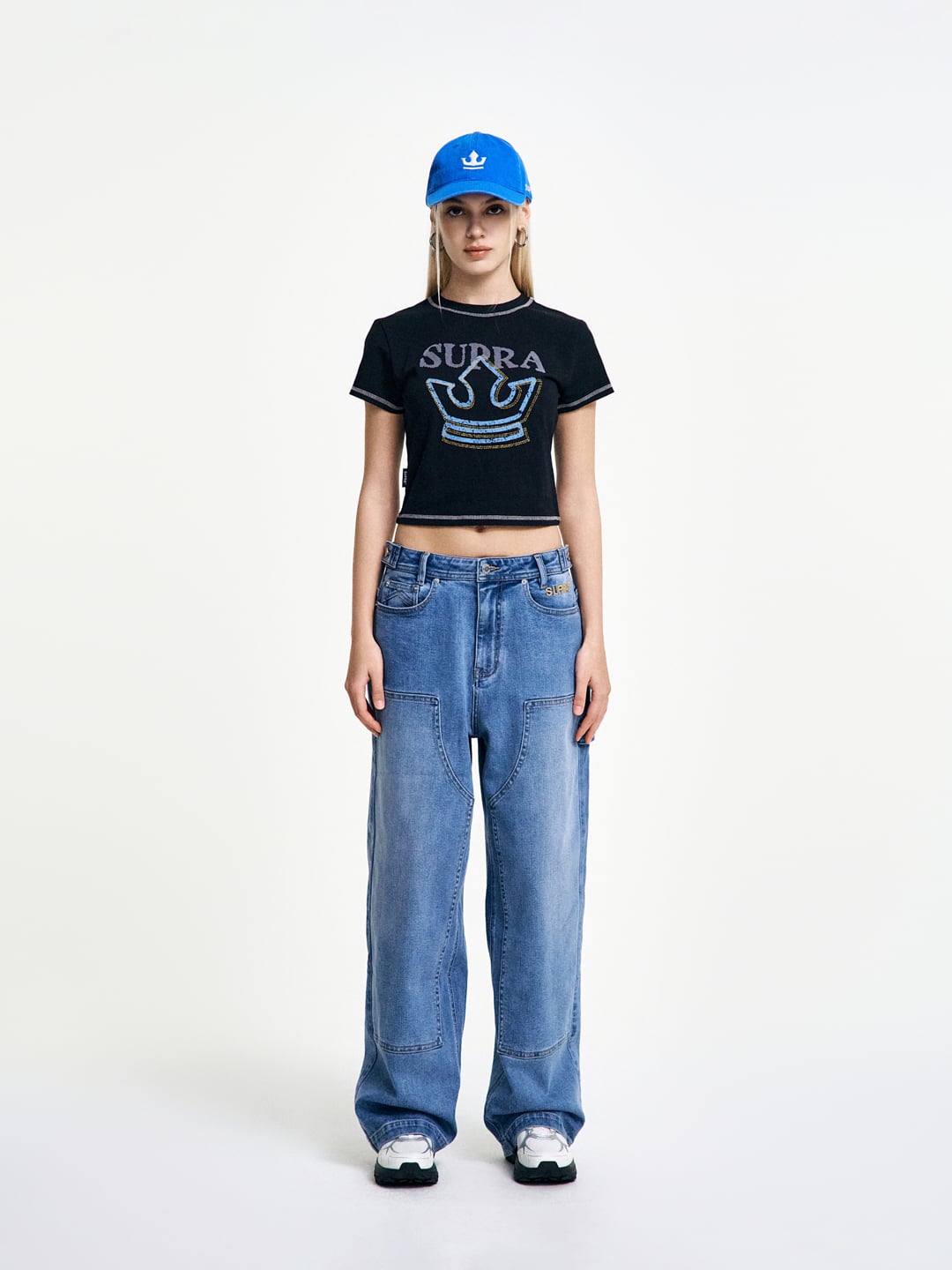 Women`s Crown Logo Point Crop T-shirt