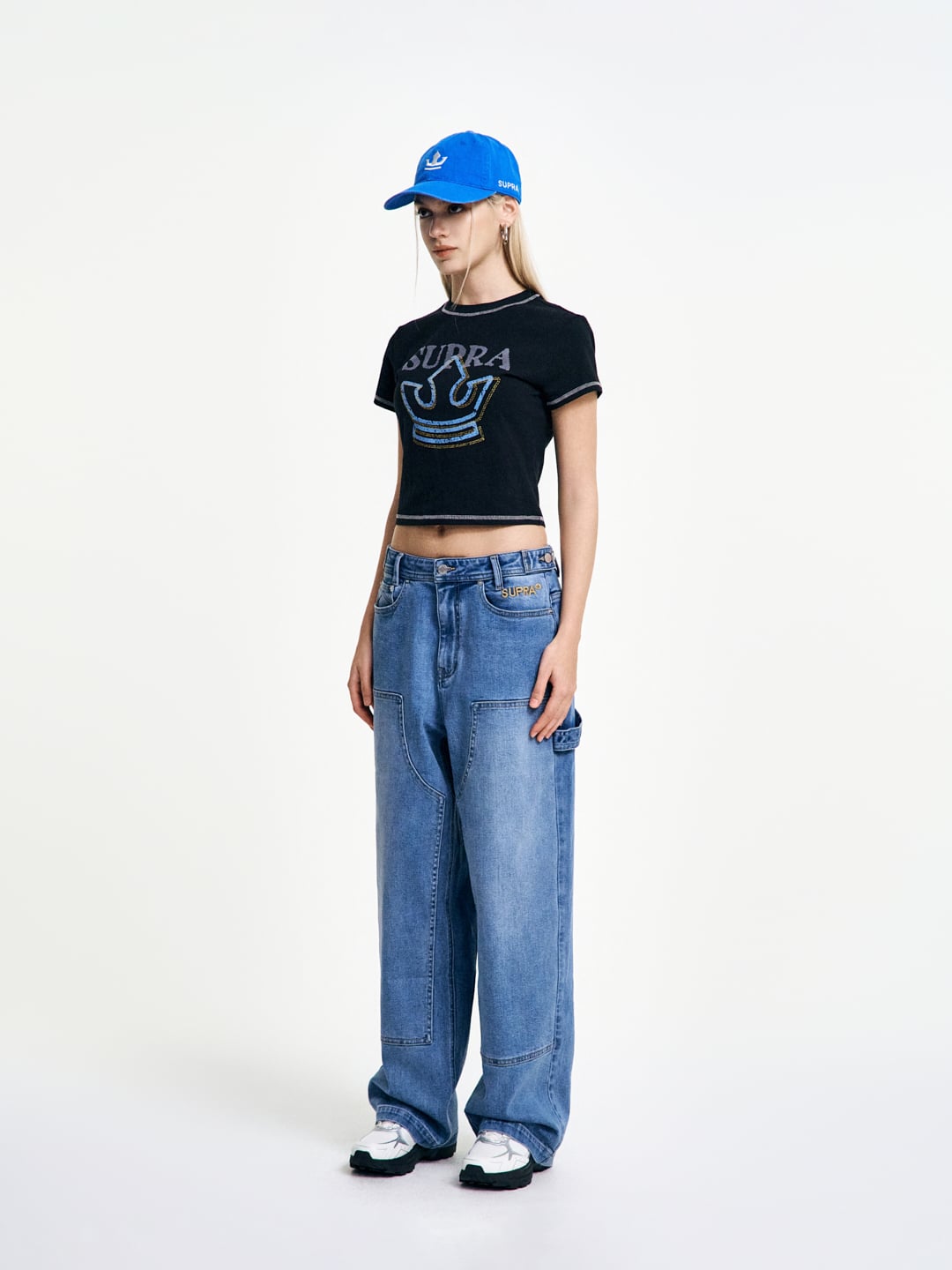 Women`s Crown Logo Point Crop T-shirt