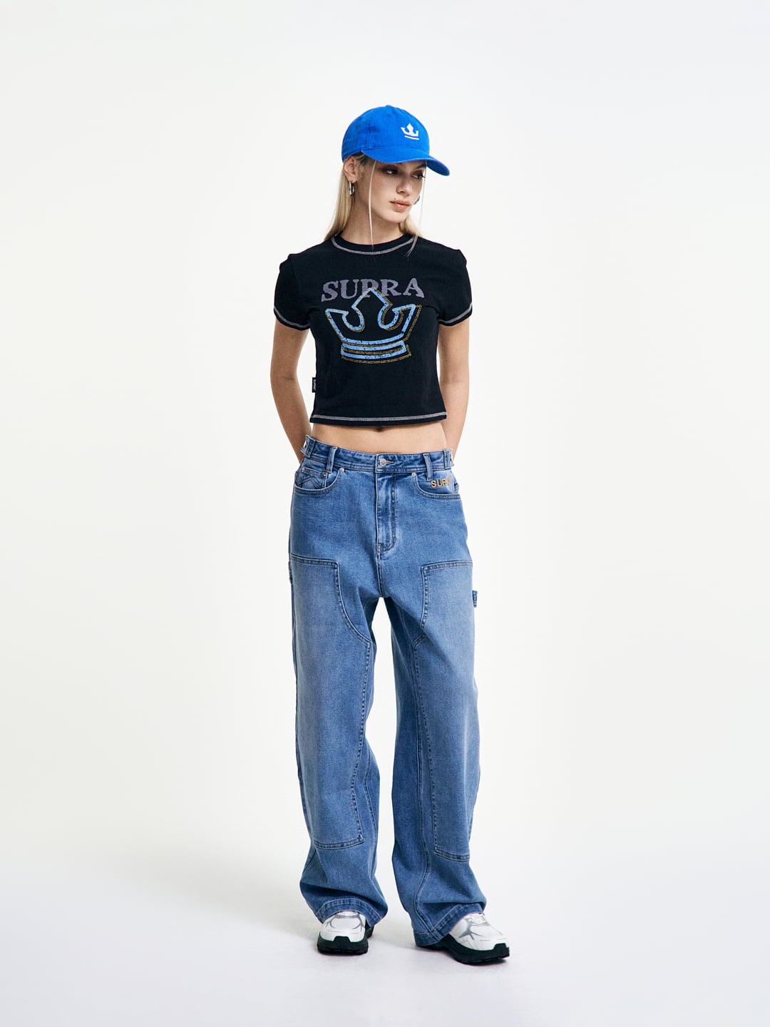 Women`s Crown Logo Point Crop T-shirt