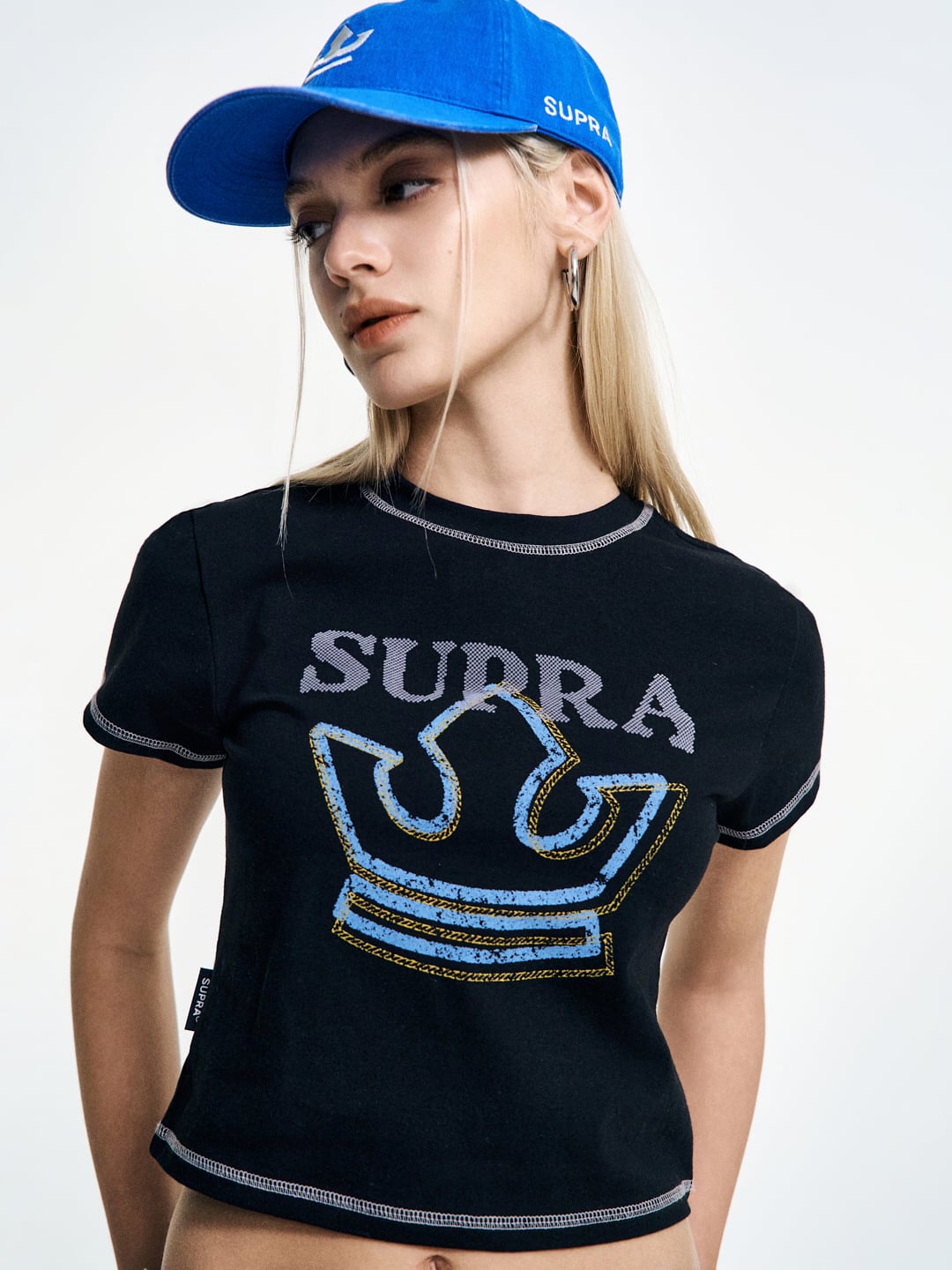 Women`s Crown Logo Point Crop T-shirt