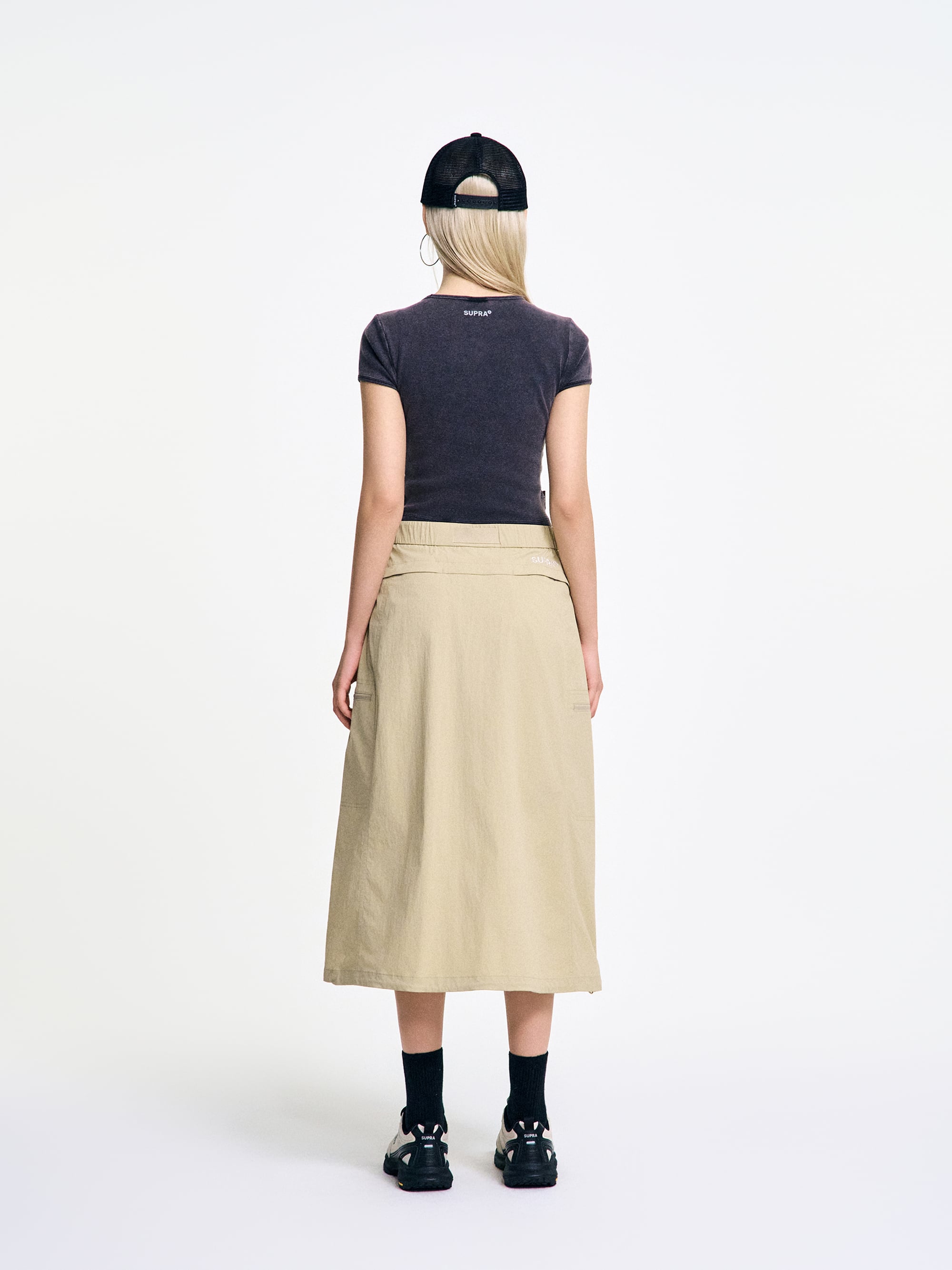 Women`s Belt Point Long Skirt