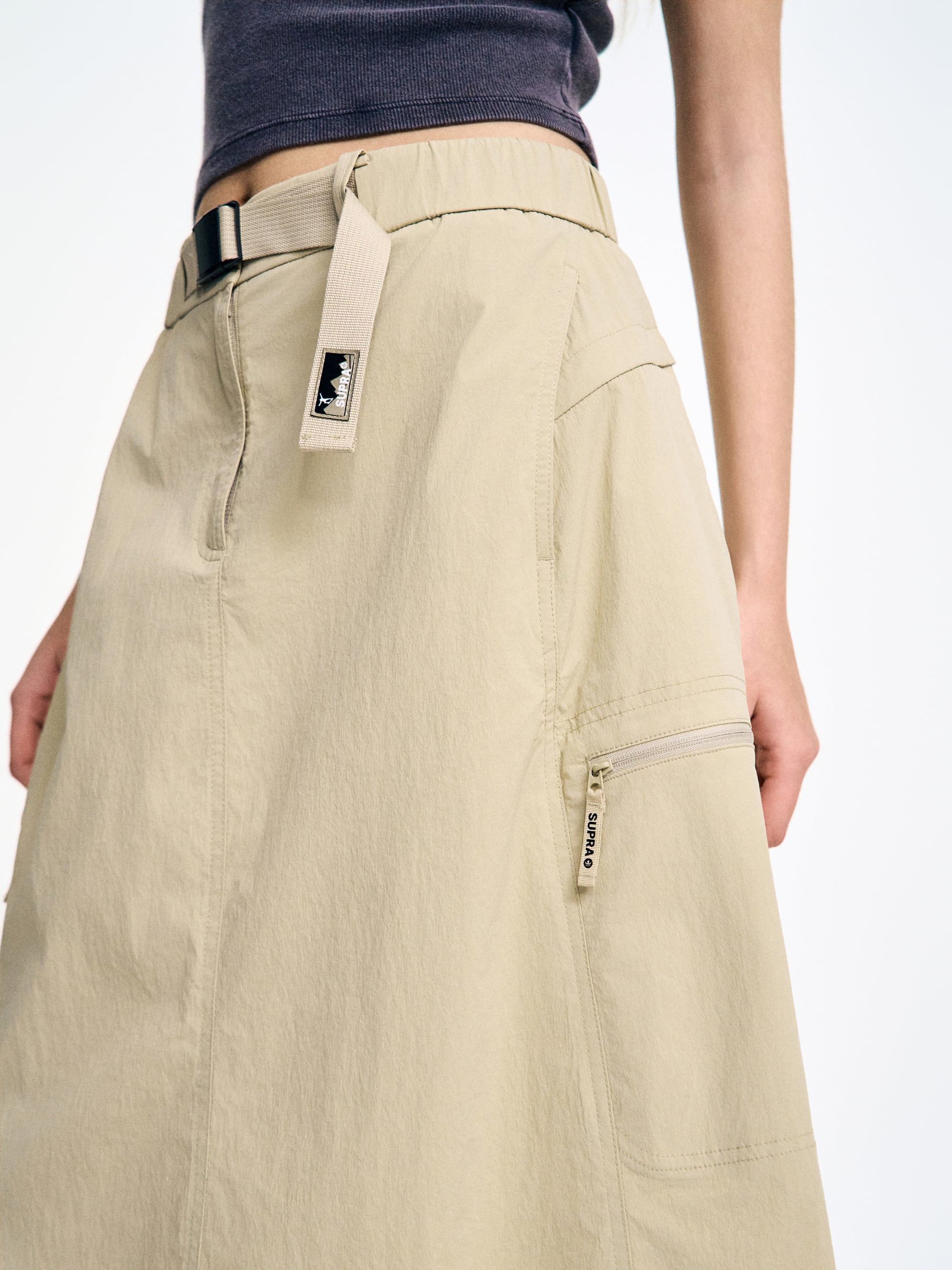 Women`s Belt Point Long Skirt