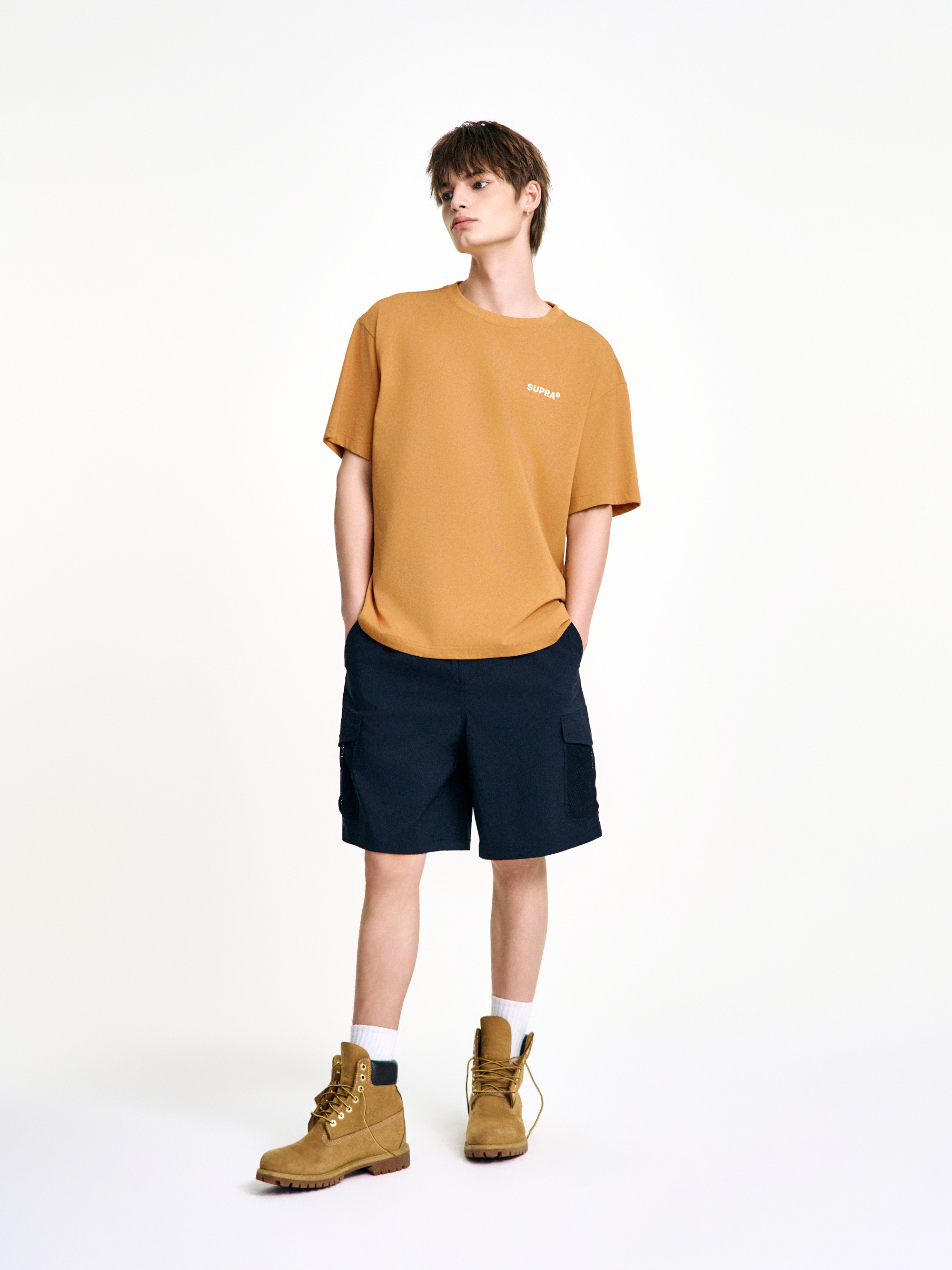 Label Mesh Pocket Woven Shorts