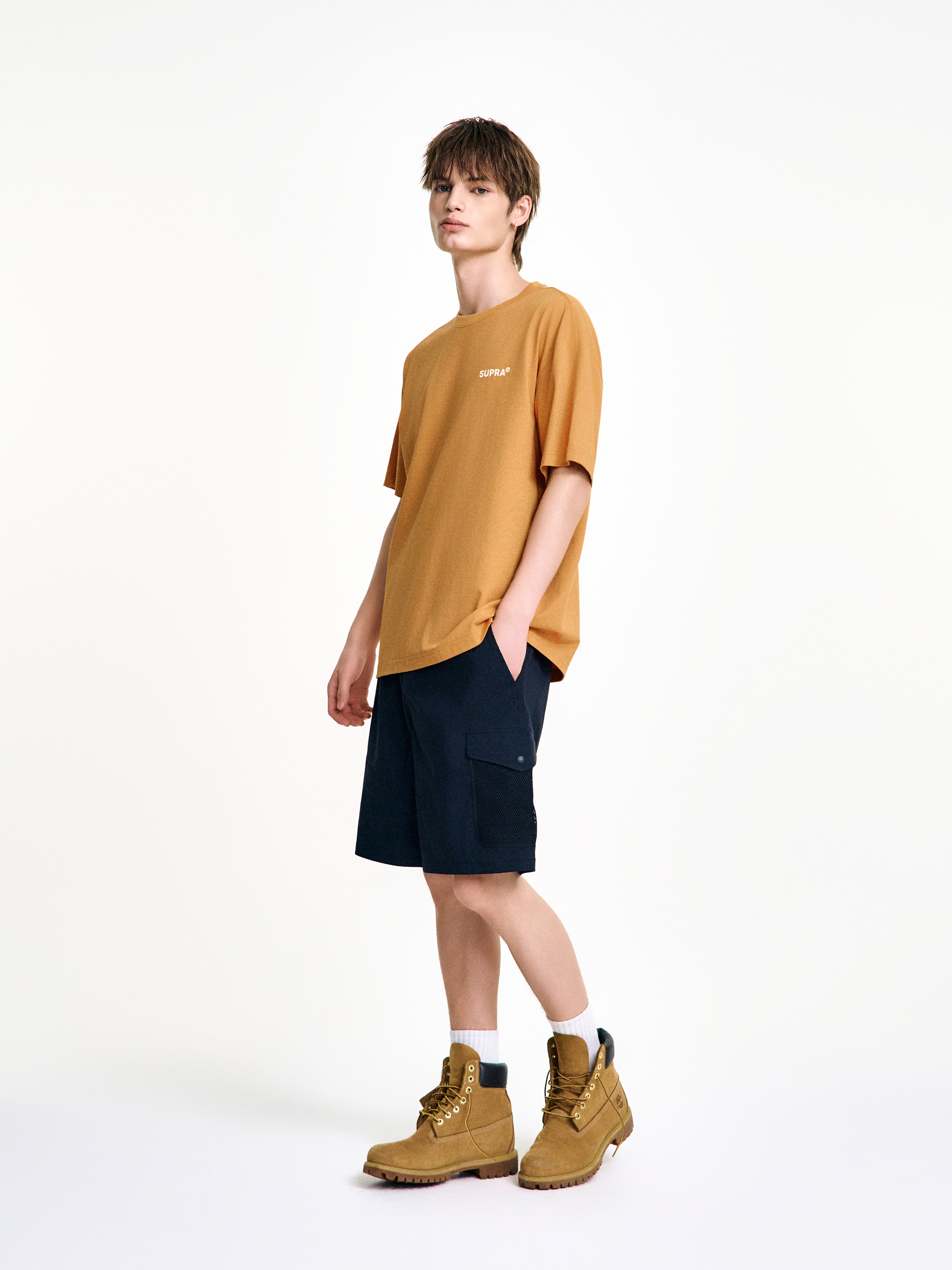 Label Mesh Pocket Woven Shorts