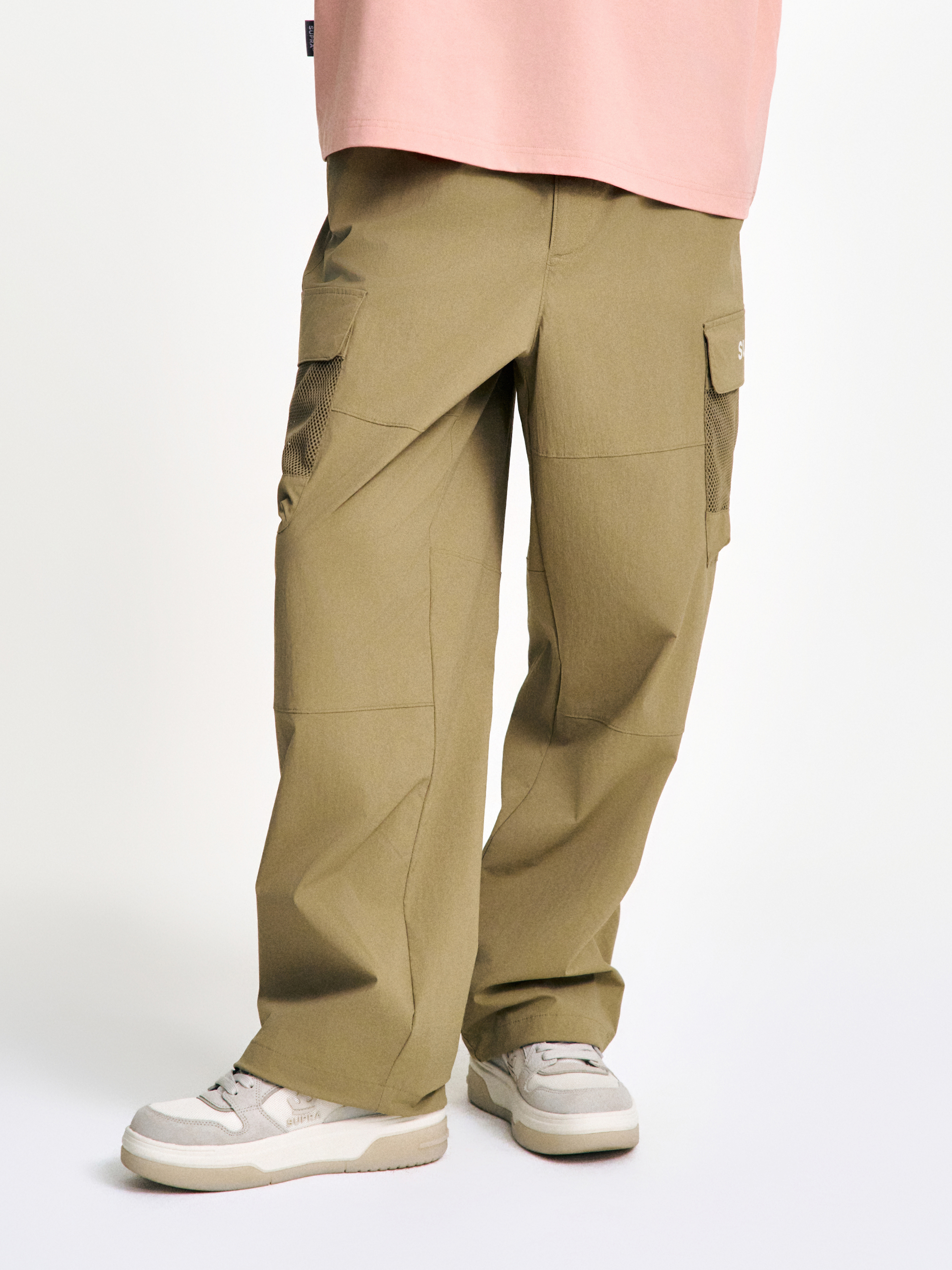 Mesh Pocket Cargo Wide Pants