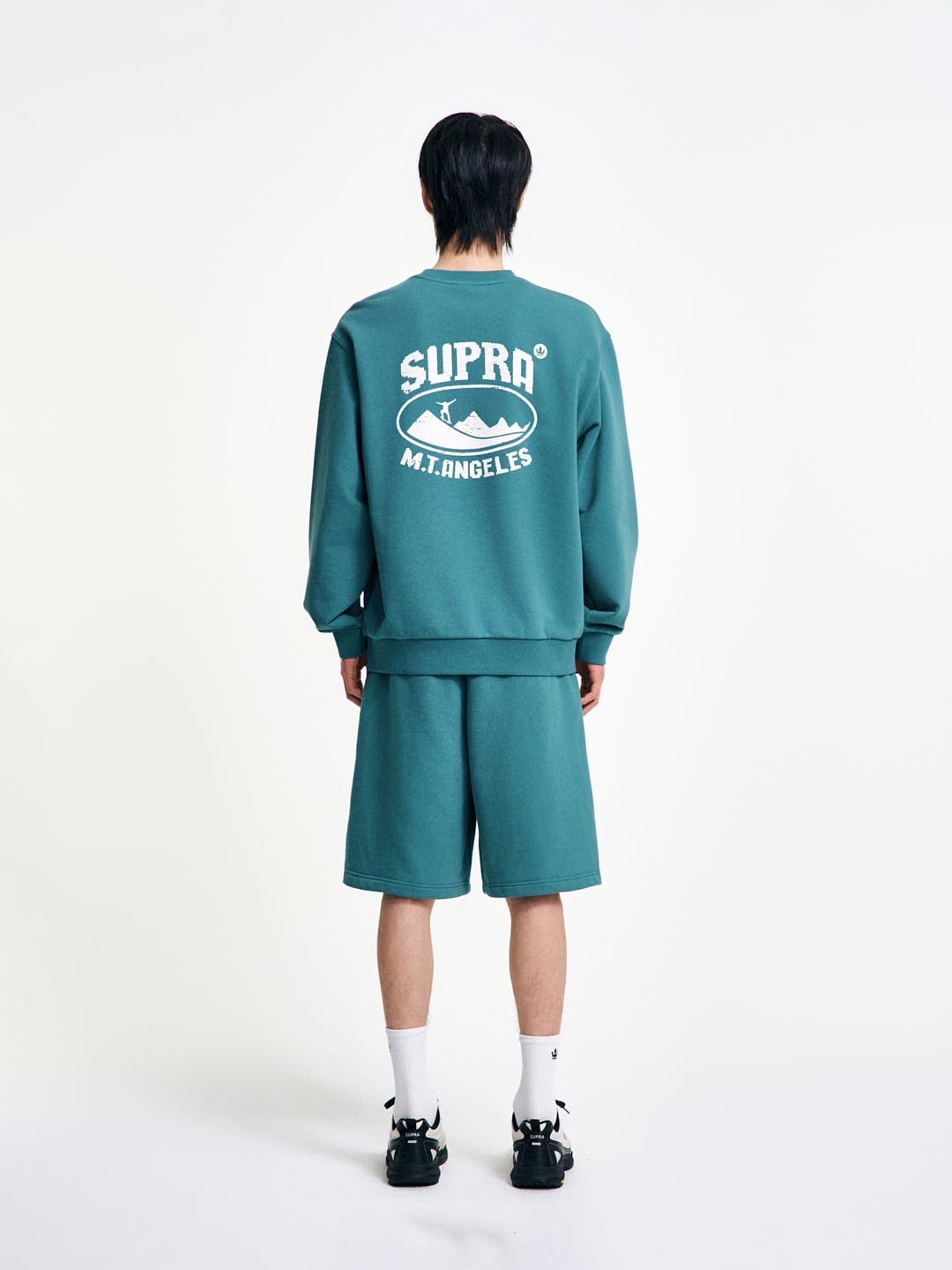Round Mountain Graphic Half Pants Set
