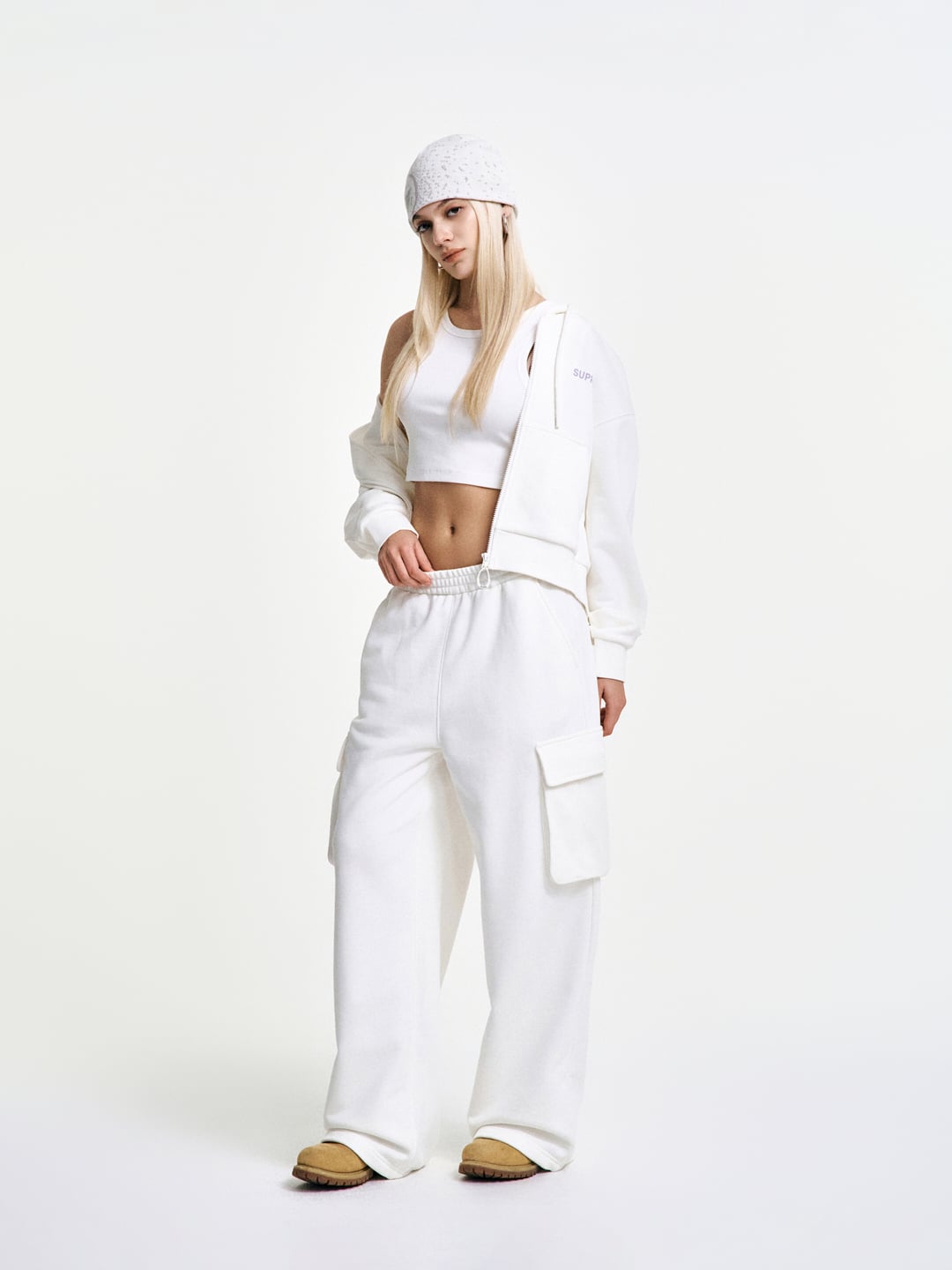 Women`s Cargo Wide Pants SET