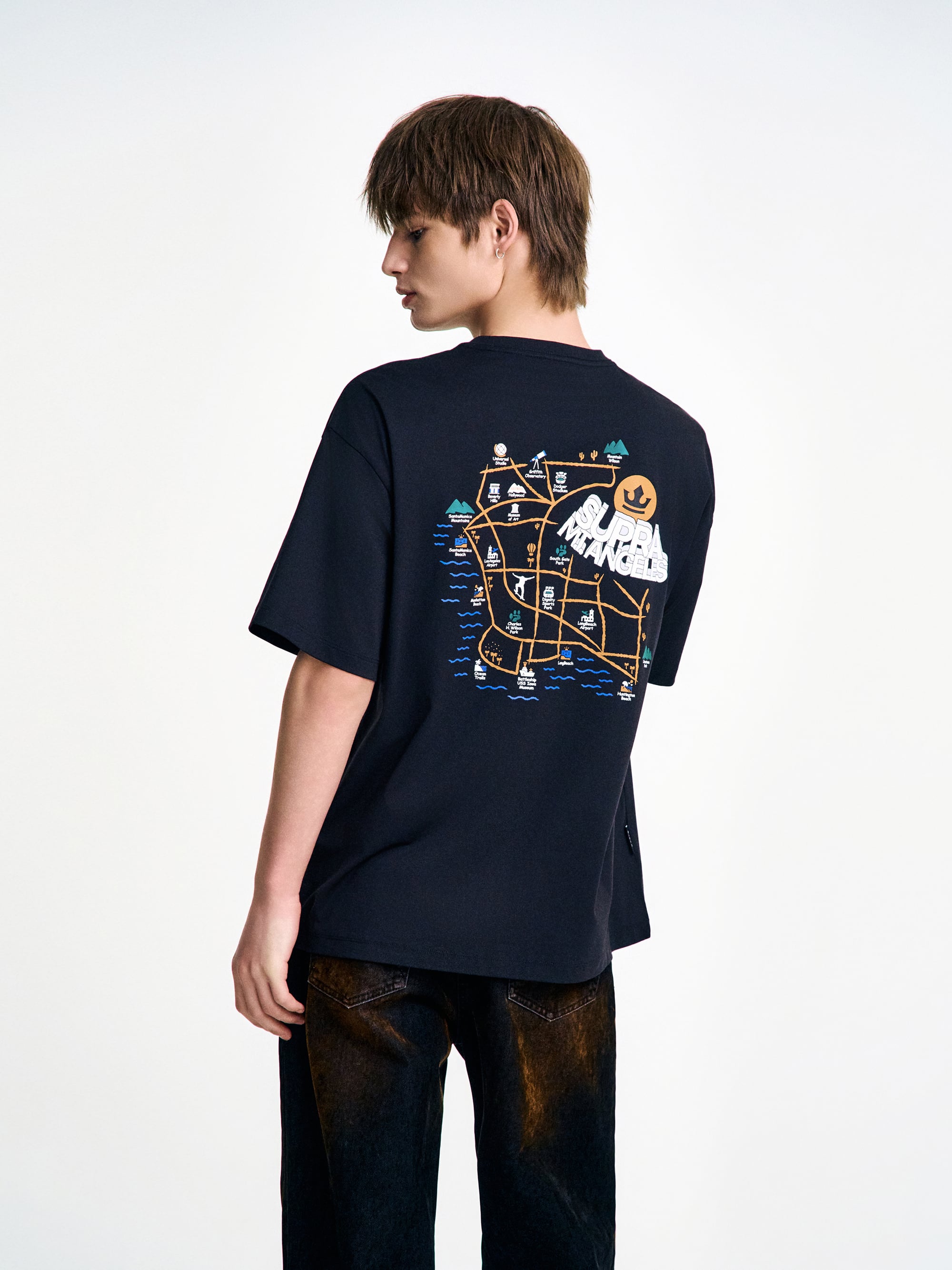LA Map Graphic Short Sleeve T-shirt
