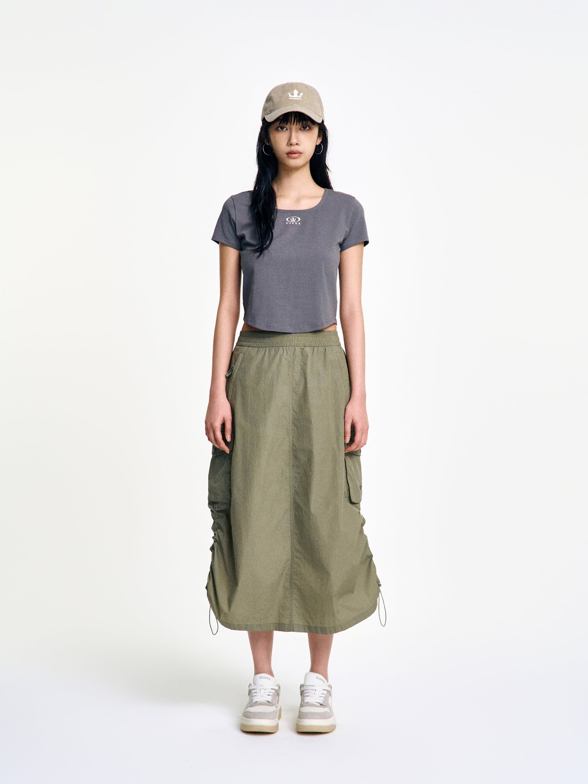 Women`s Side String Long Skirt