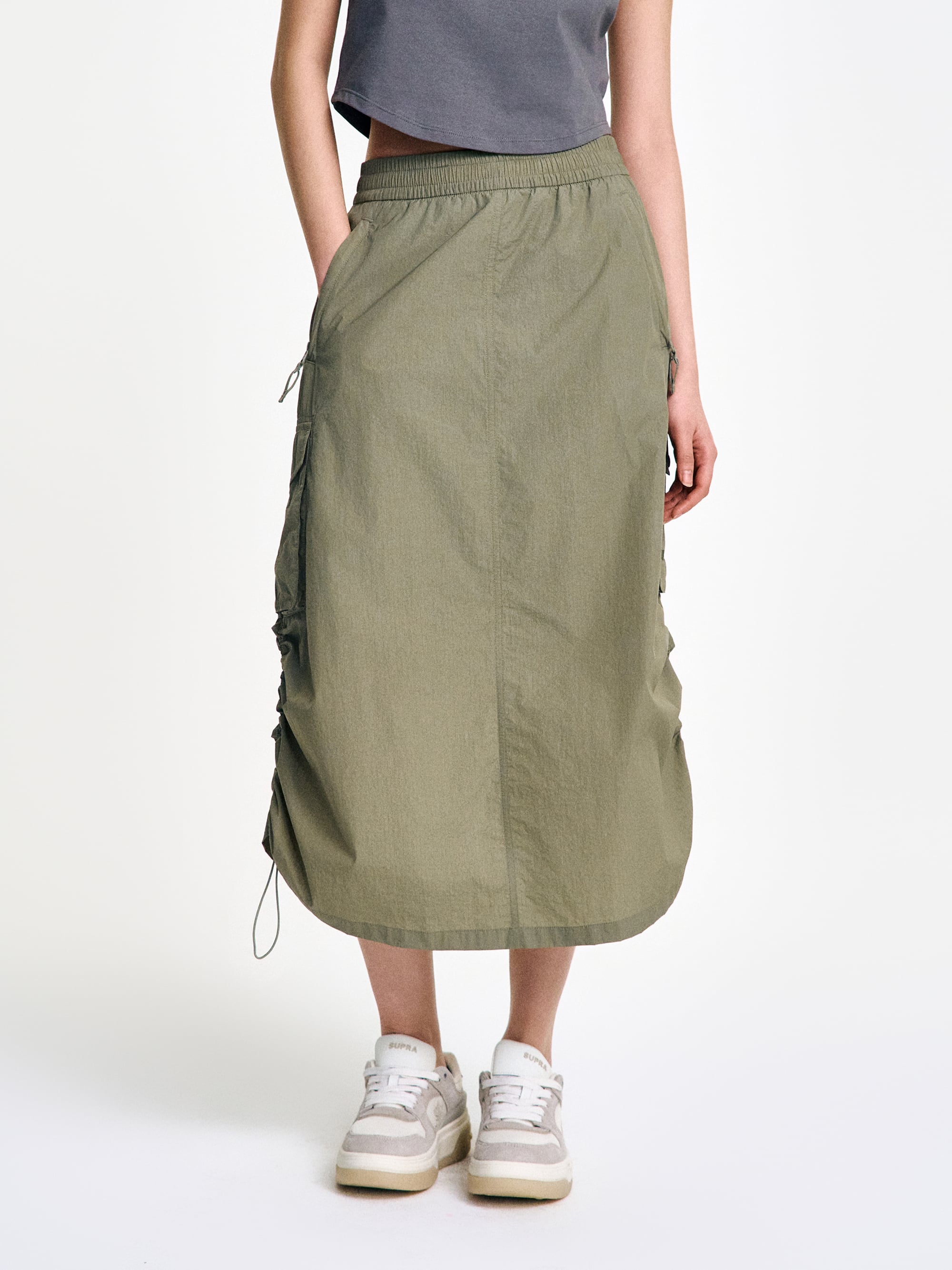Women`s Side String Long Skirt