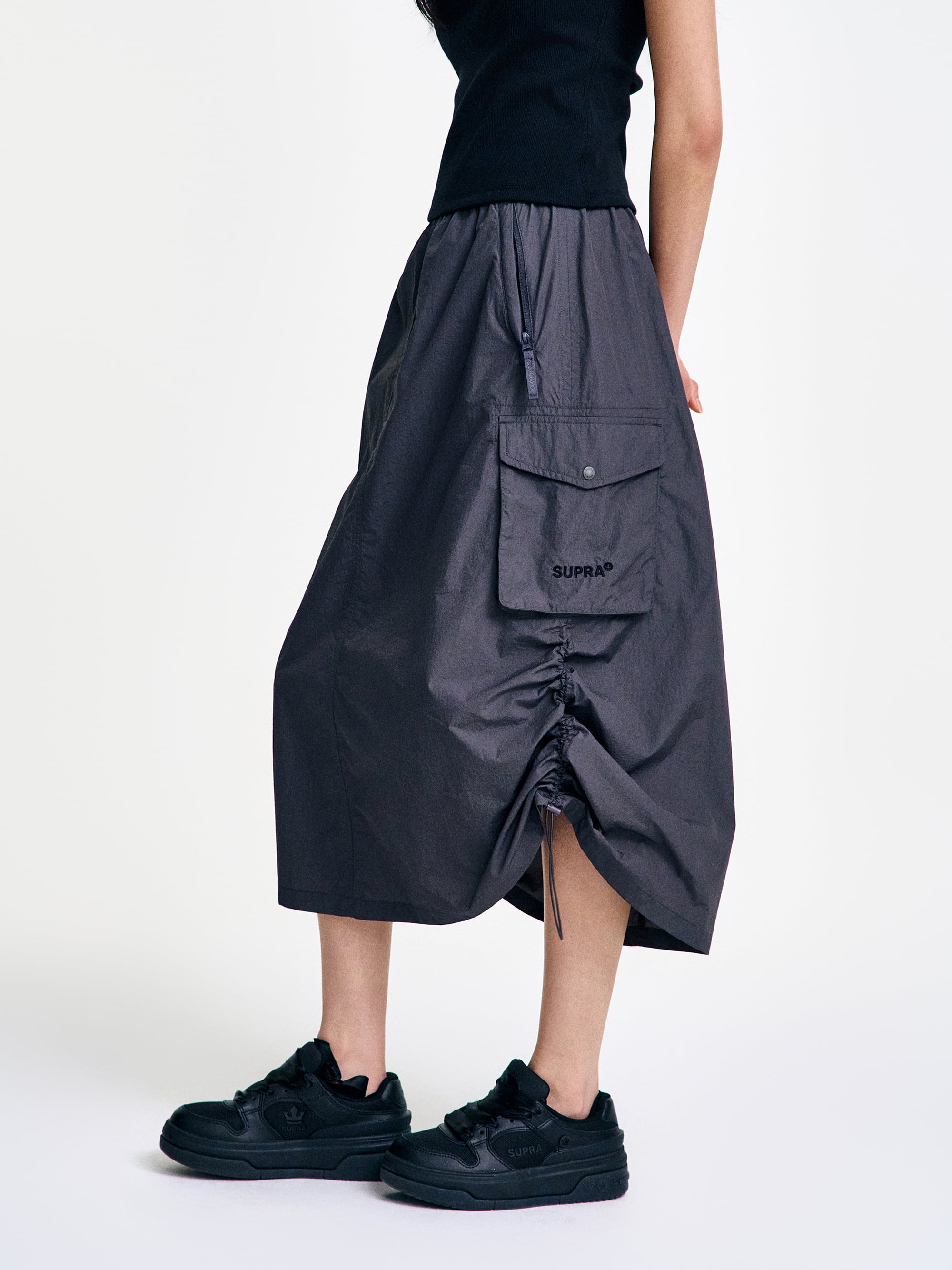 Women`s Side String Long Skirt