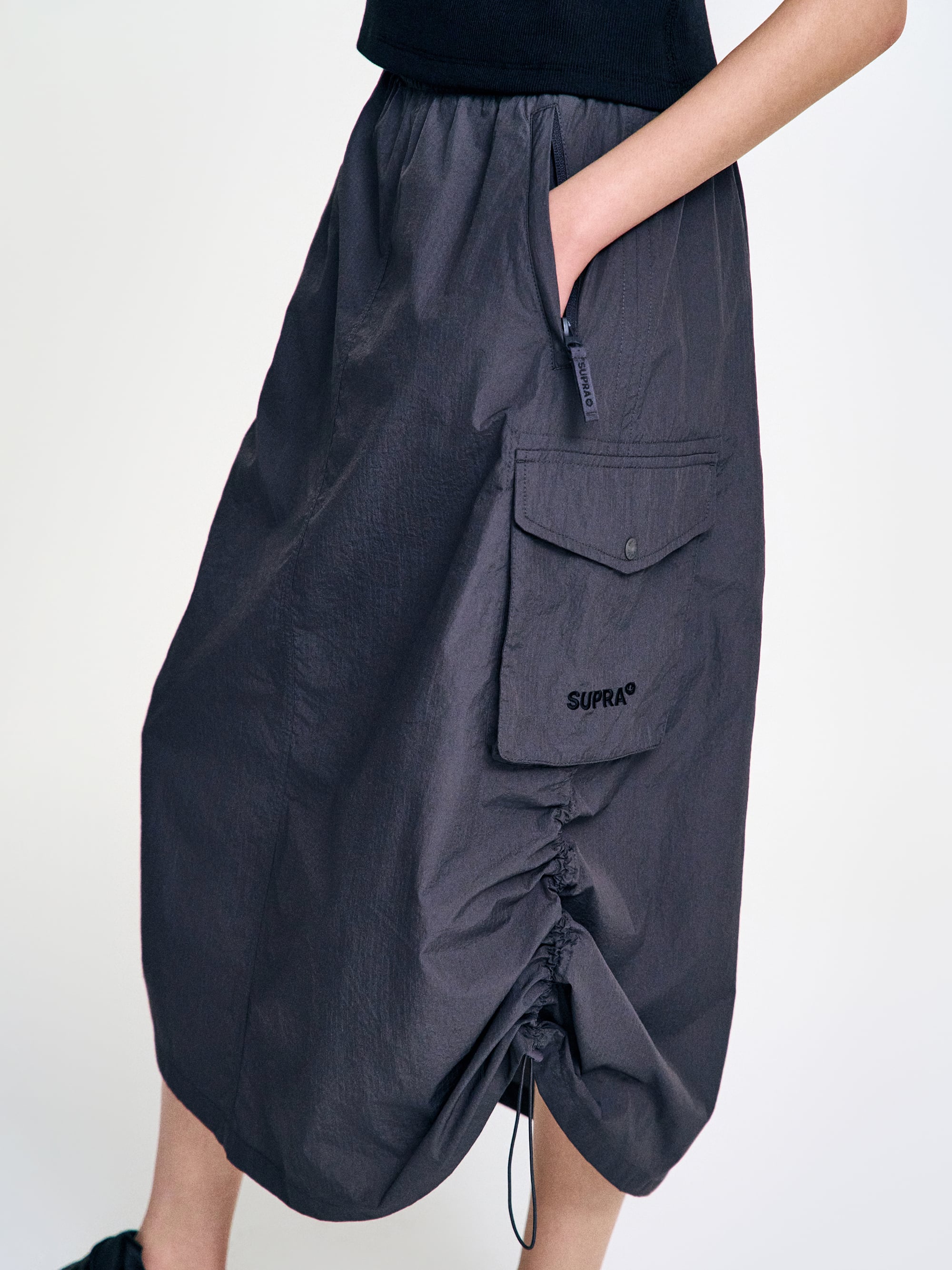 Women`s Side String Long Skirt