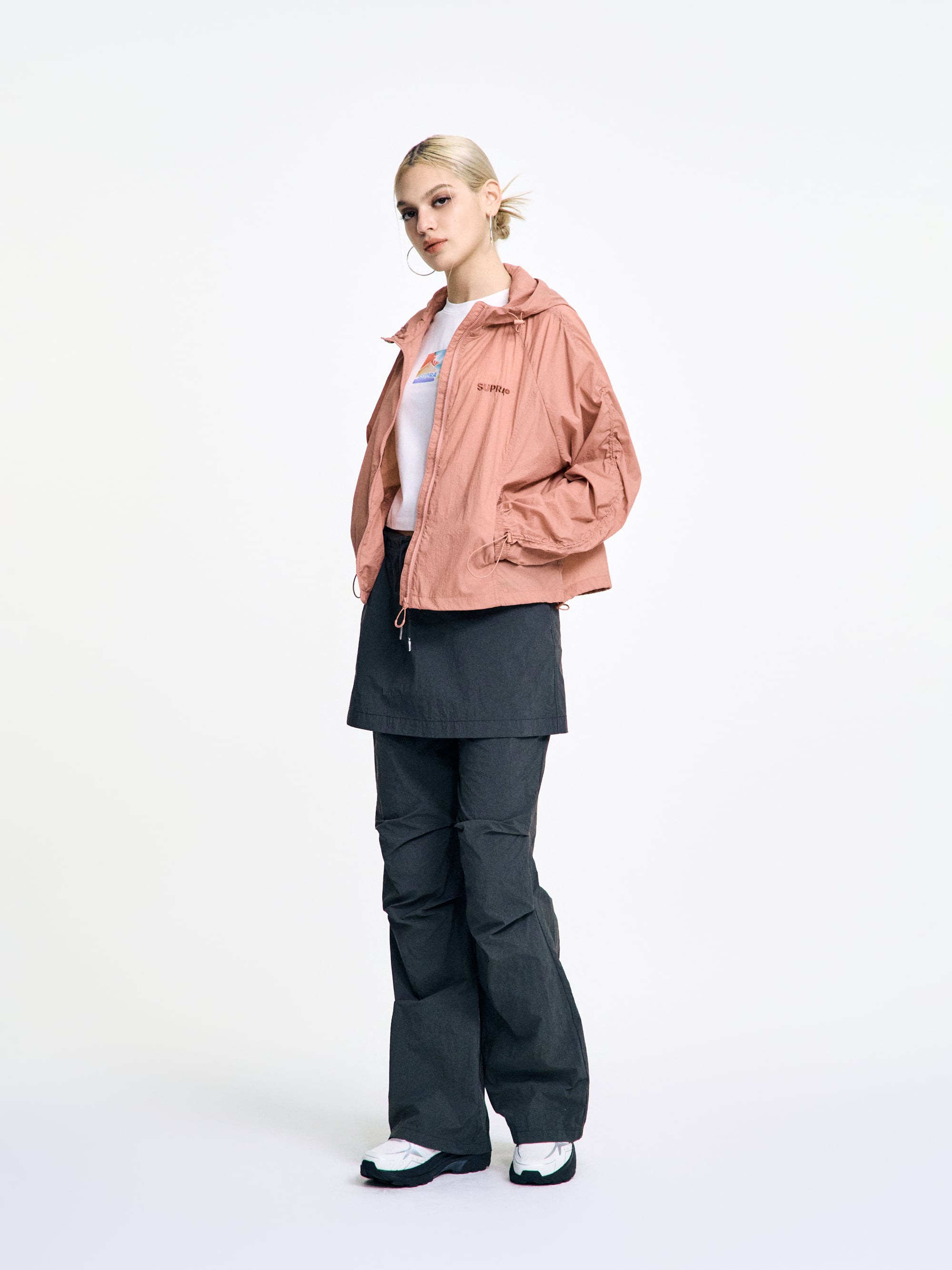 Women`s String Crop Windbreaker