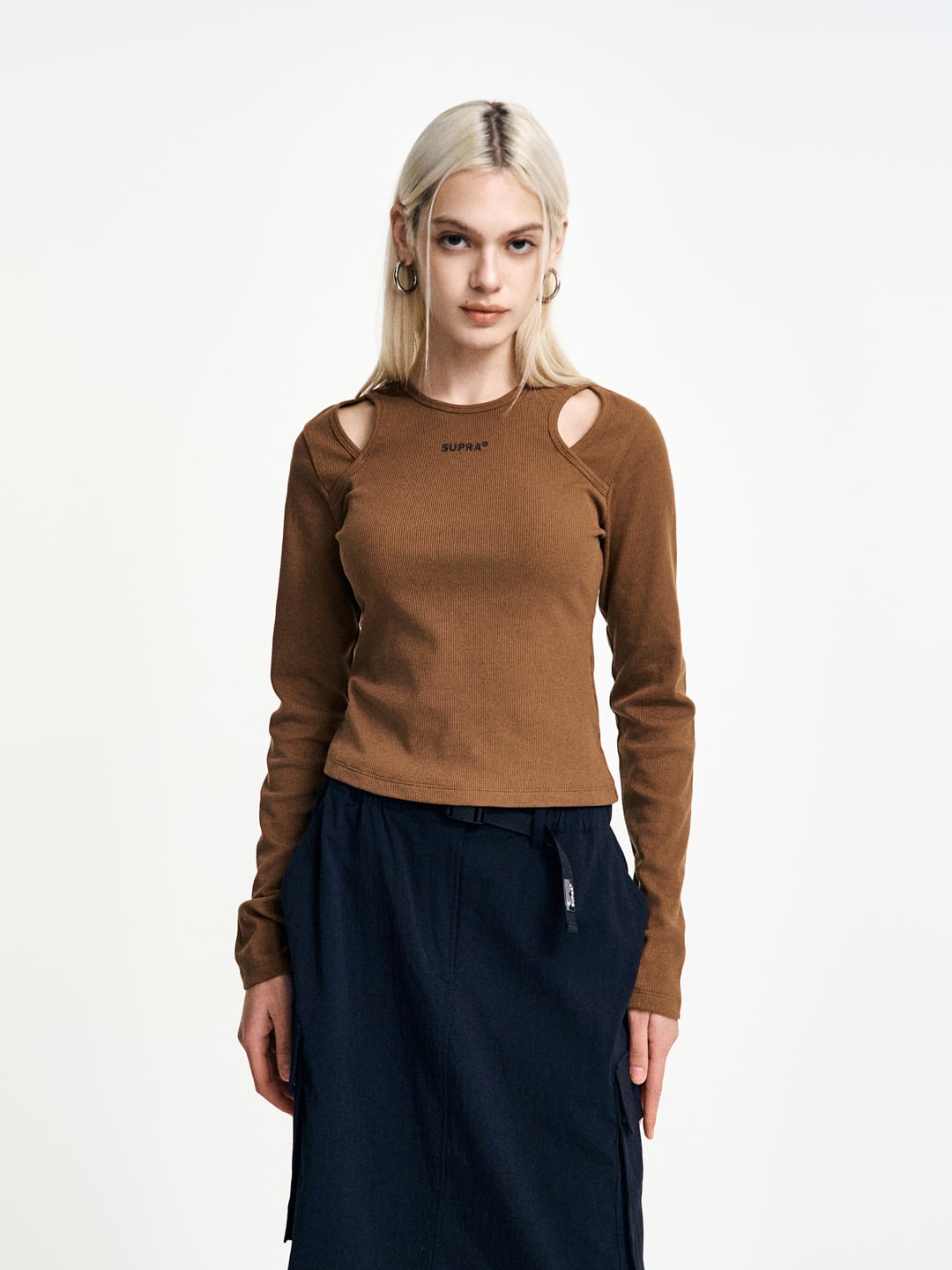 Women`s Cut-out Long Sleeve T-Shirt