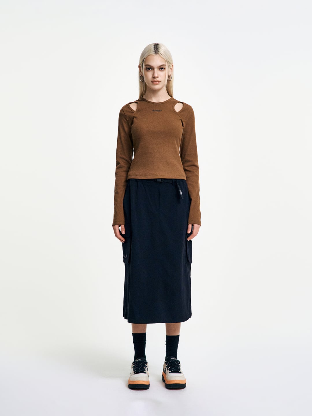 Women`s Cut-out Long Sleeve T-Shirt