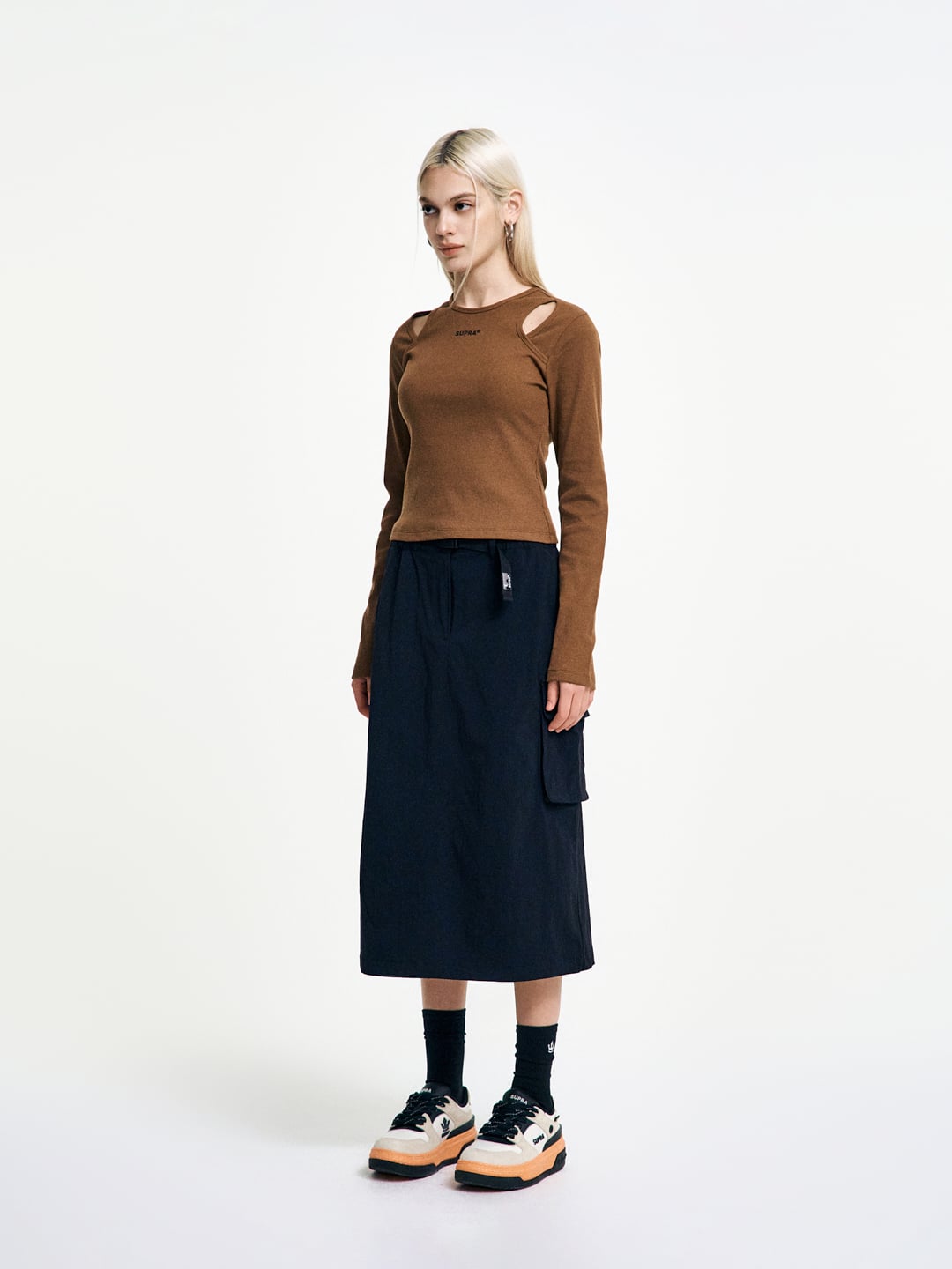 Women`s Cut-out Long Sleeve T-Shirt