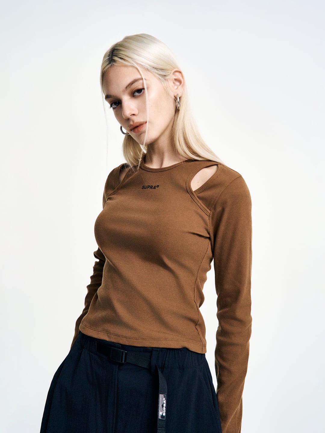 Women`s Cut-out Long Sleeve T-Shirt