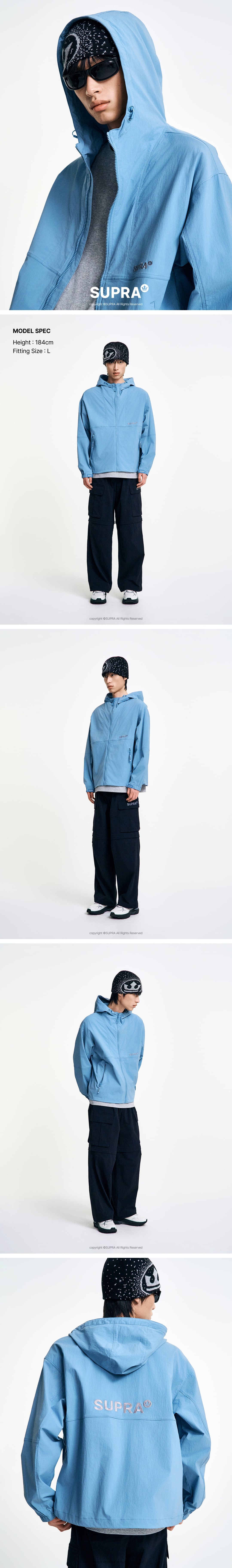 Logo Color block Hood Windbreaker