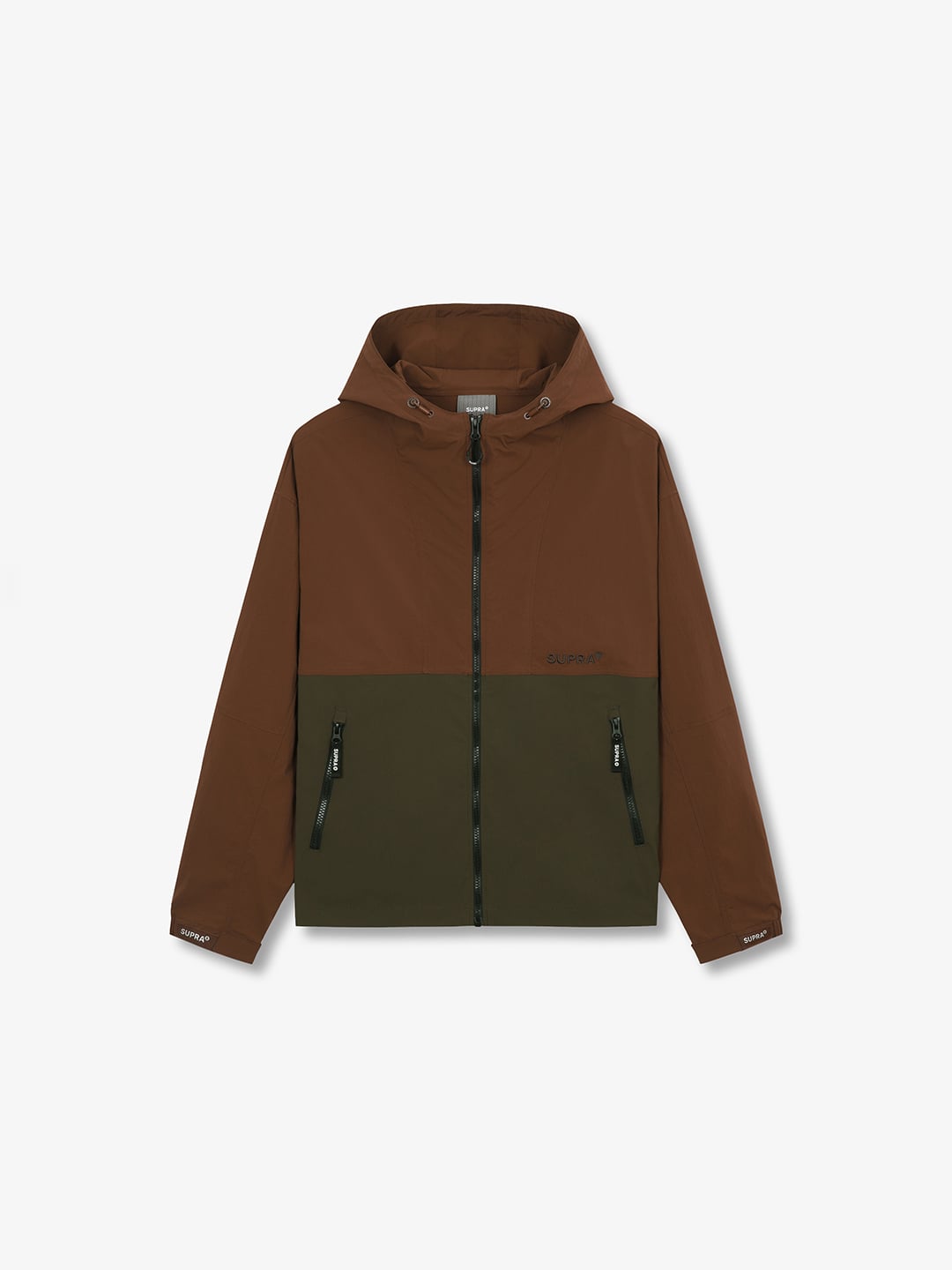Logo Color block Hood Windbreaker