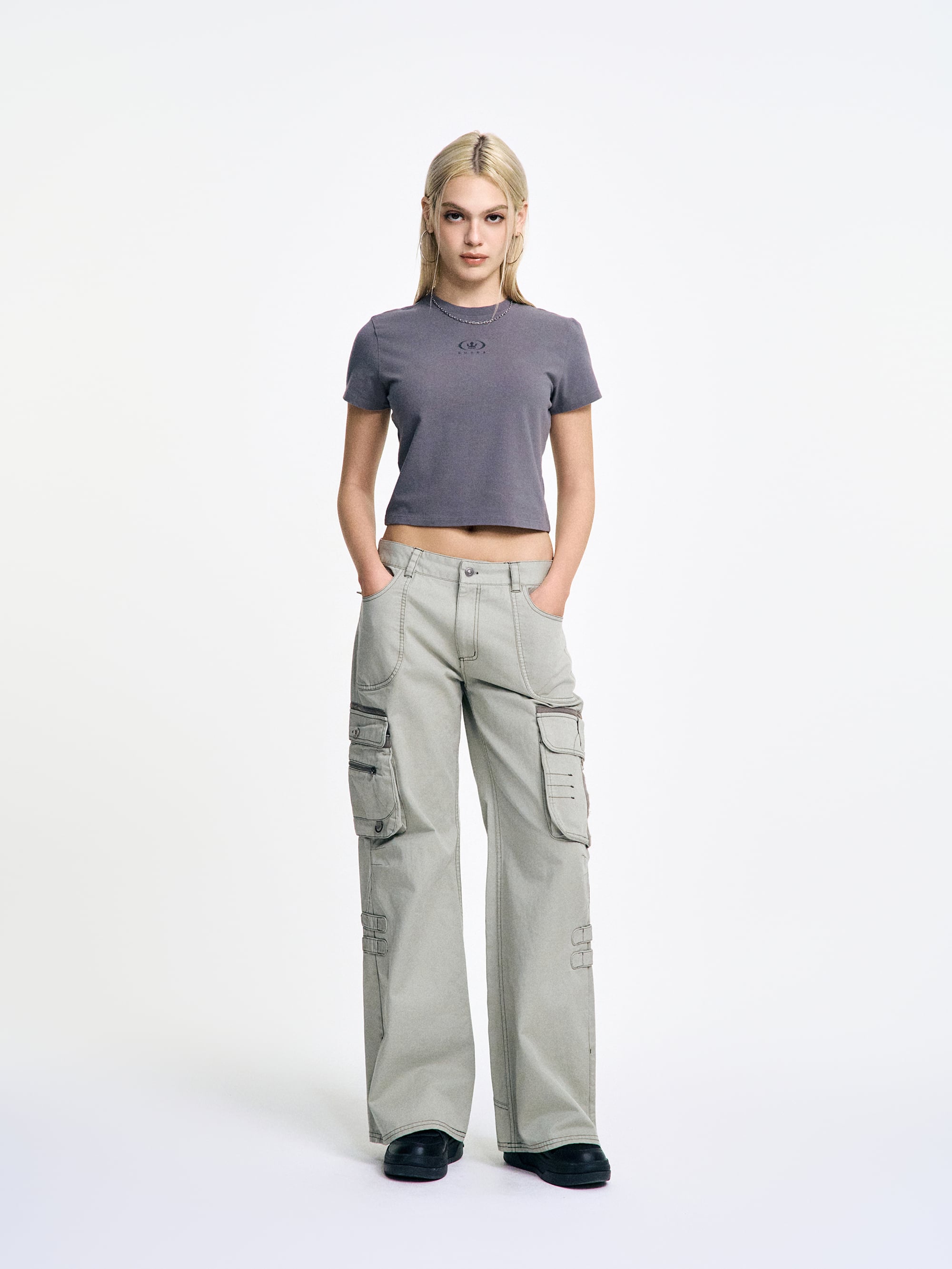 Women`s Washed Cropped T-Shirt