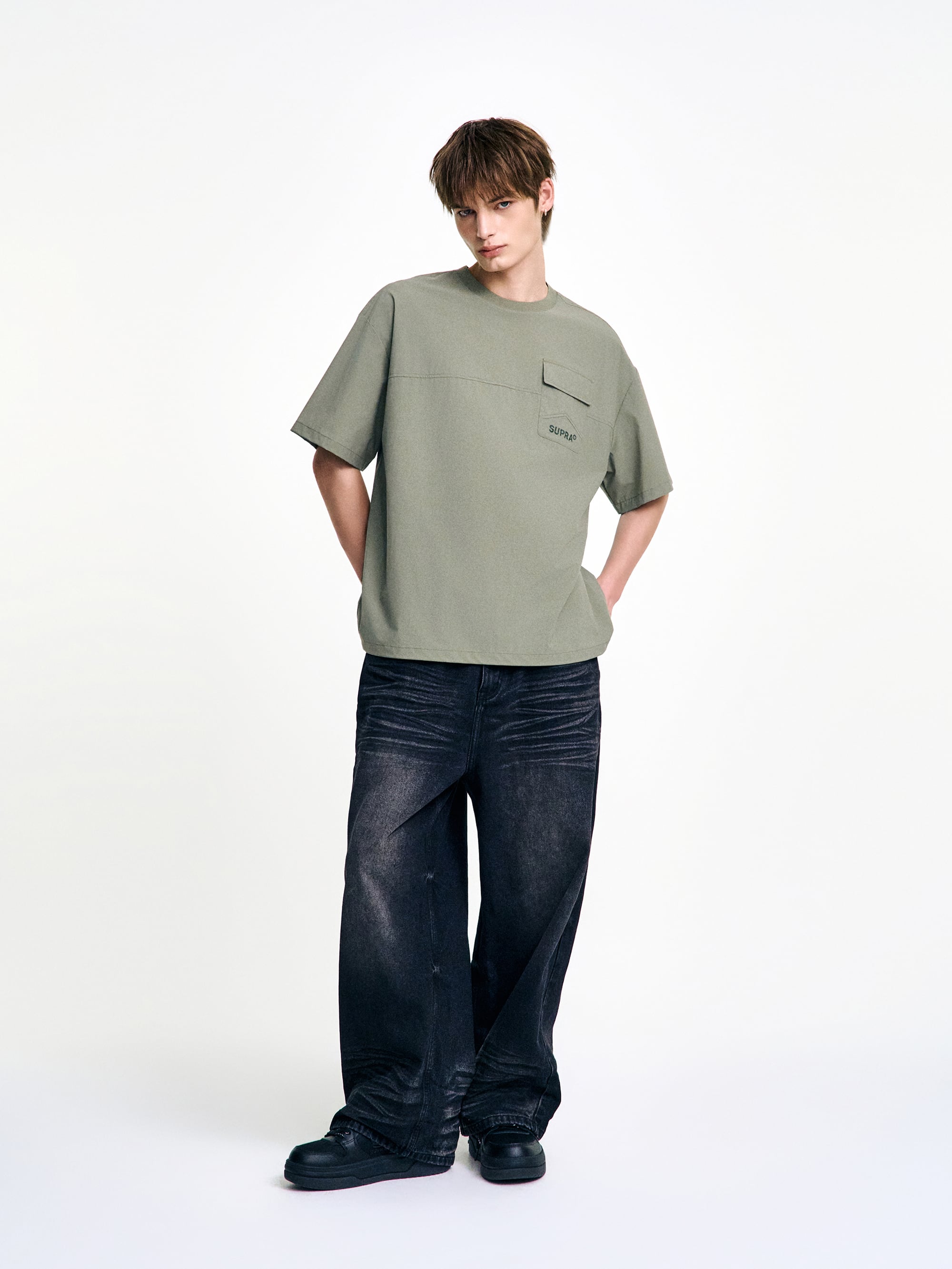 Woven Short Sleeve T-shirt