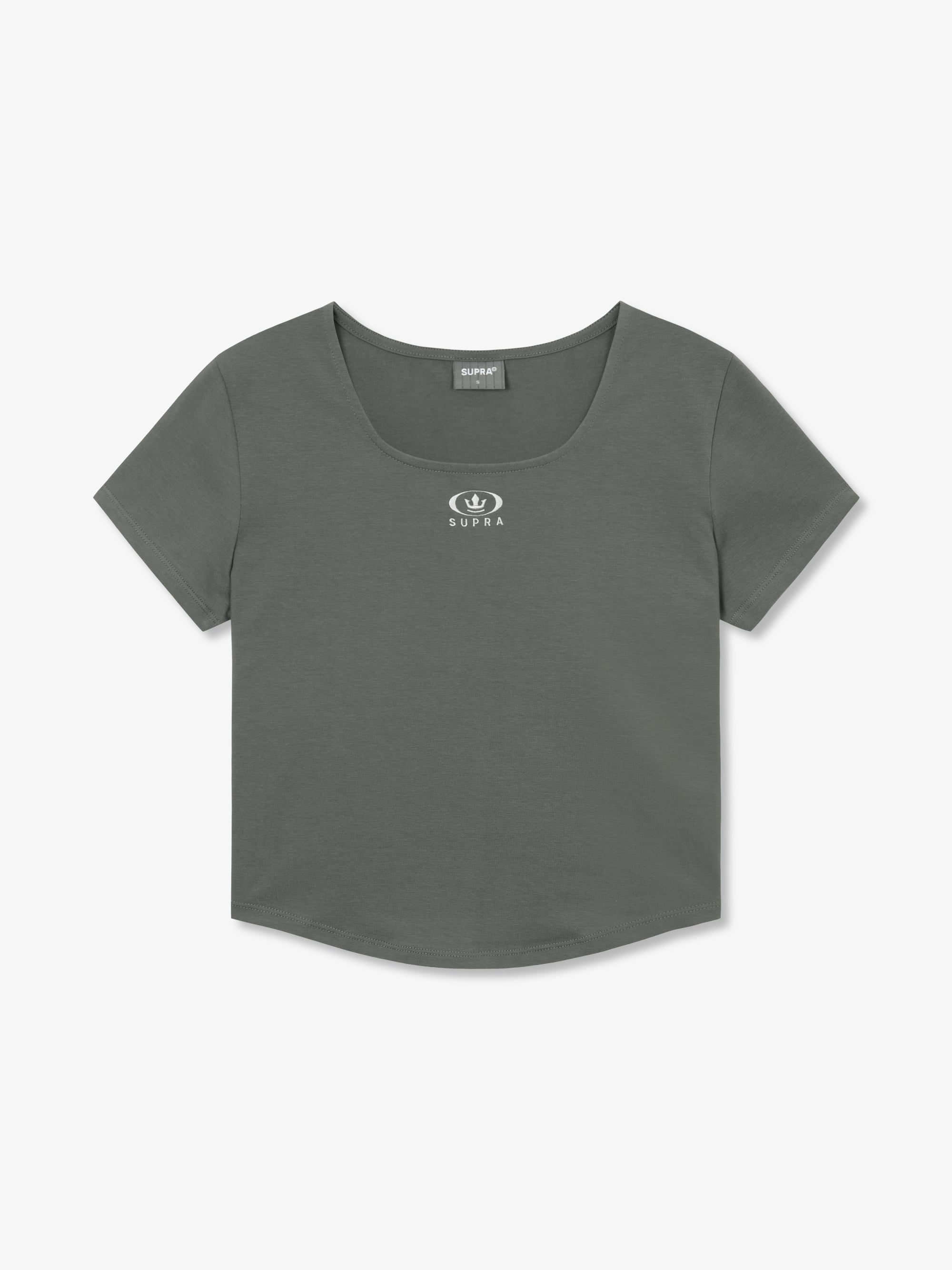 Women`s Circle Crown Square Neck Short-Sleeved T-shirt