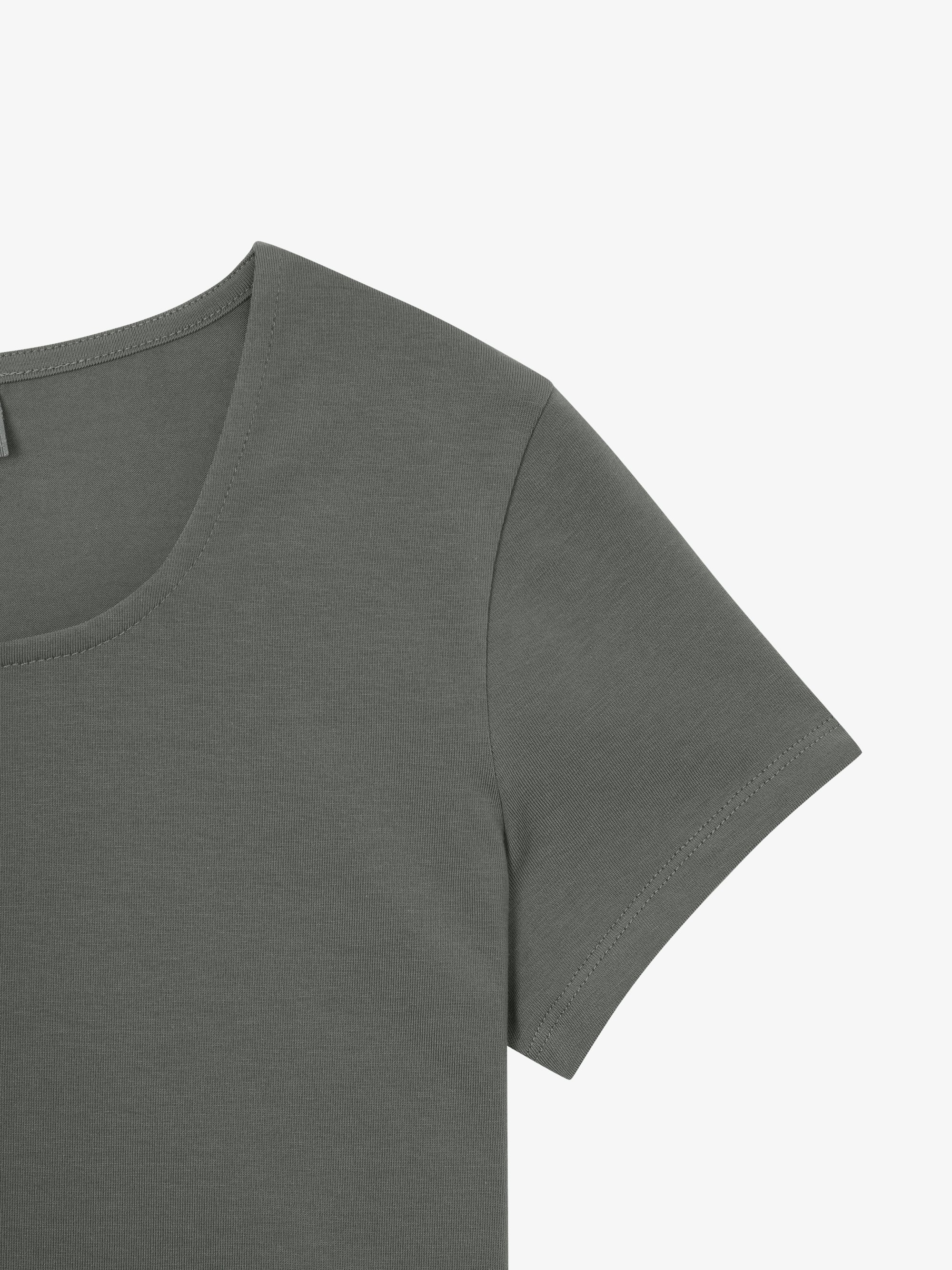 Women`s Circle Crown Square Neck Short-Sleeved T-shirt