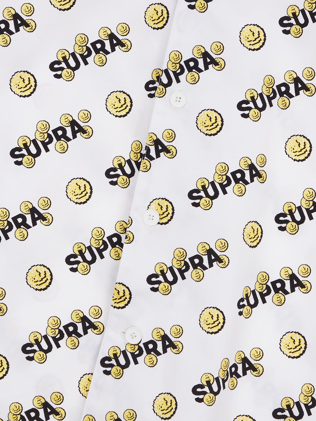 SUPRA COIN MONOGRAM HALF SHIRT WHITE