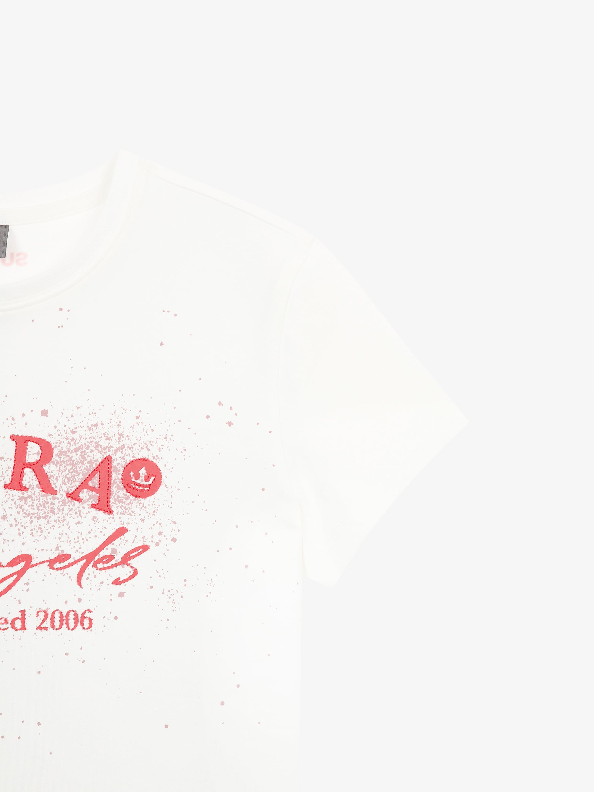 Women`s Spray Graphic Point Crop T-Shirt