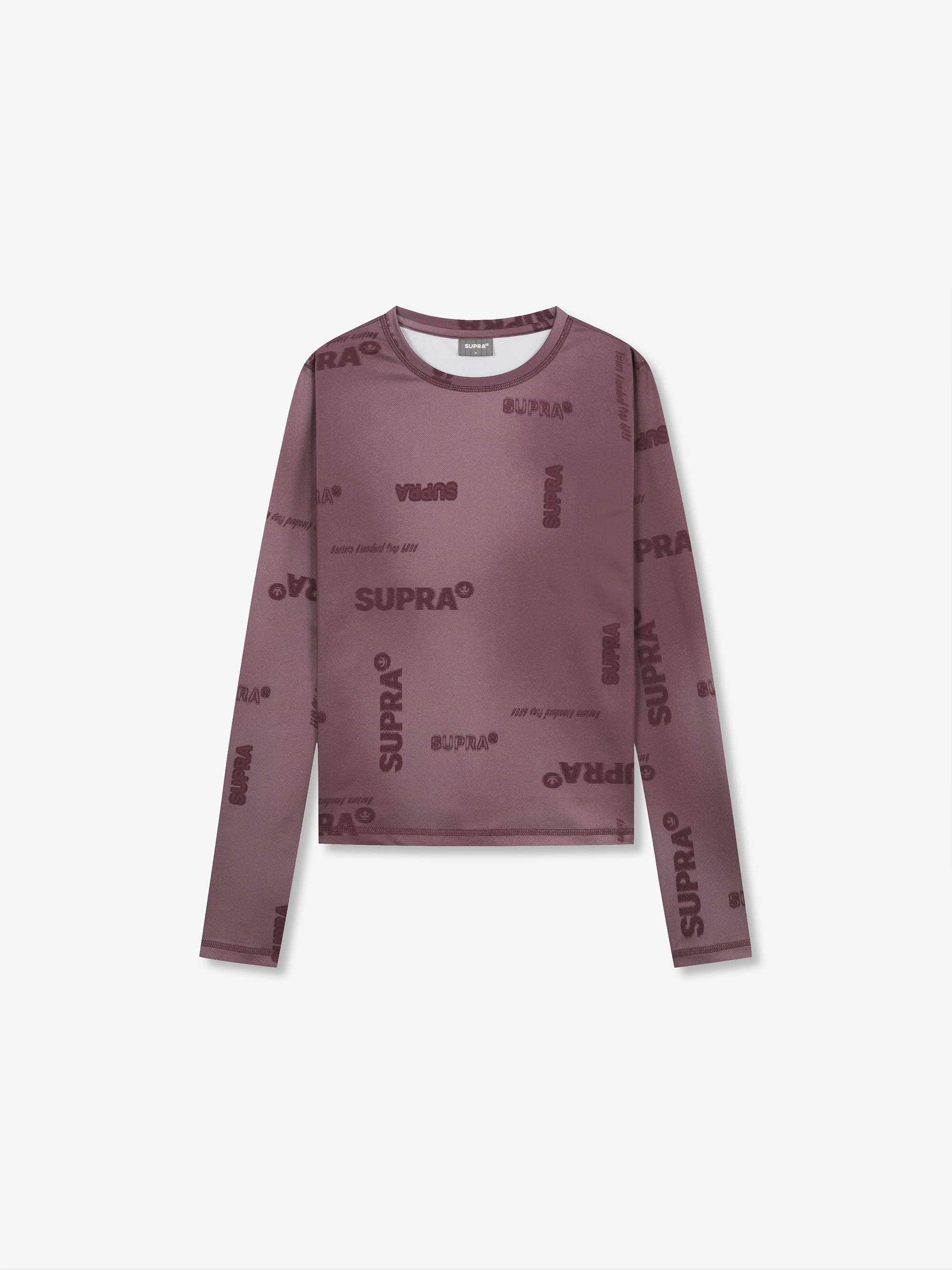 Women`s Washed Lettering Print Crop Long Sleeve T-Shirt