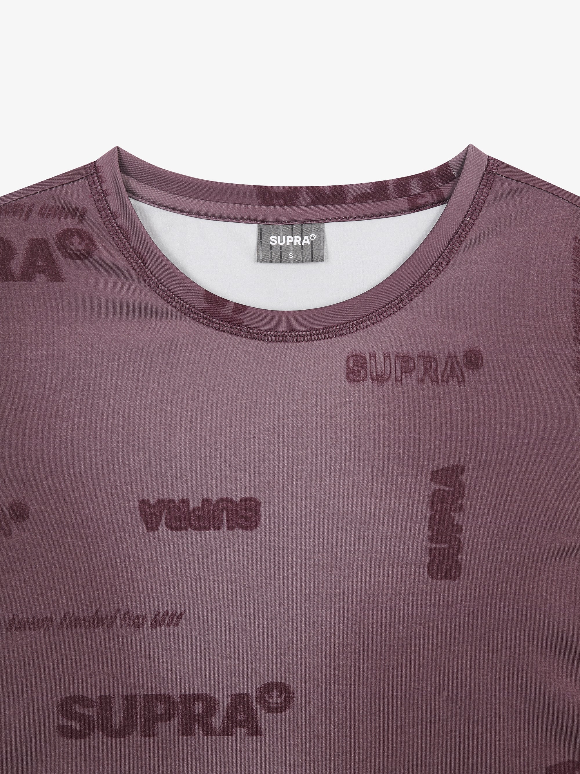 Women`s Washed Lettering Print Crop Long Sleeve T-Shirt