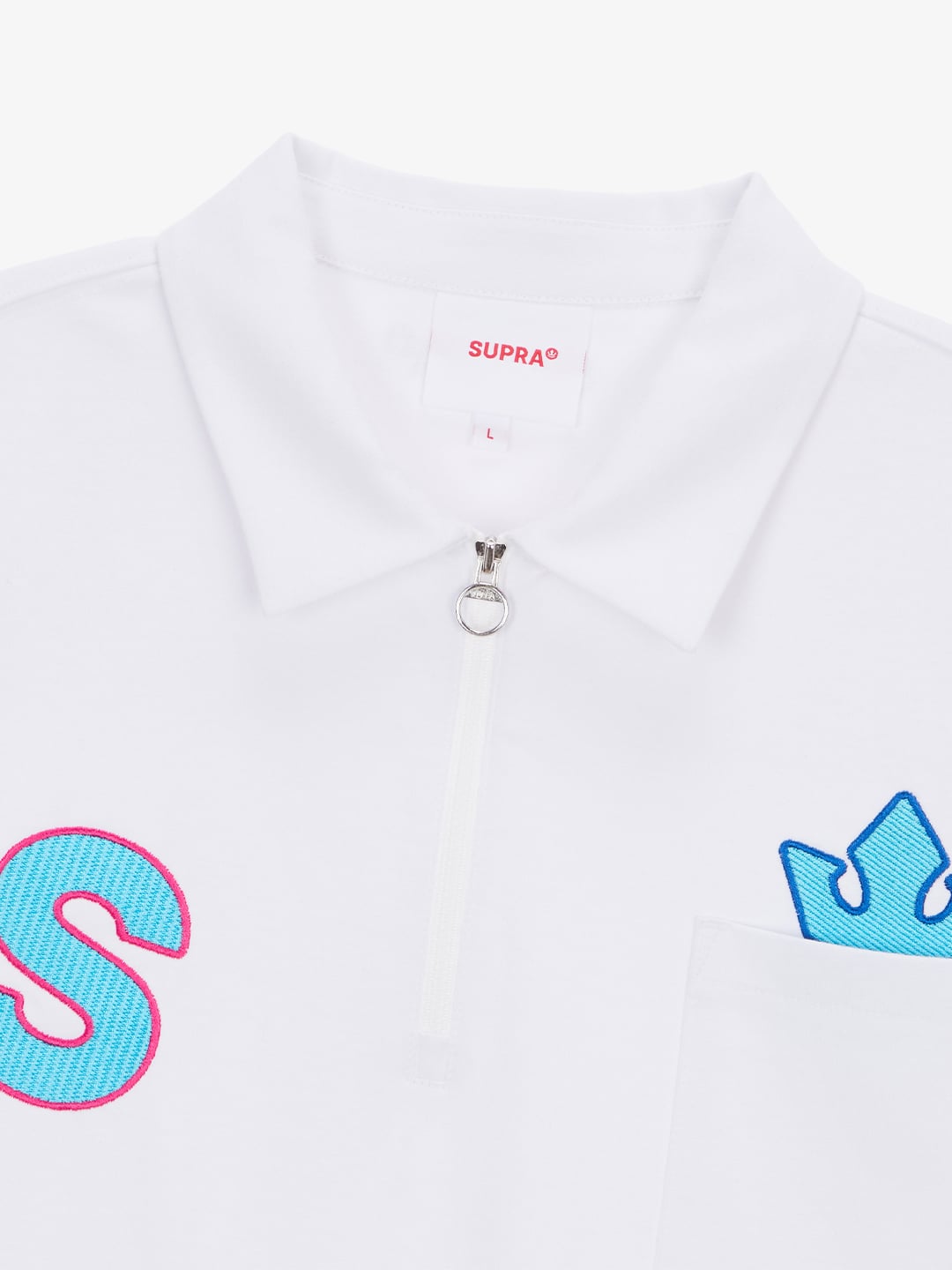 SUPRA SPELL MONOGRAM PIQUE SHIRT WHITE