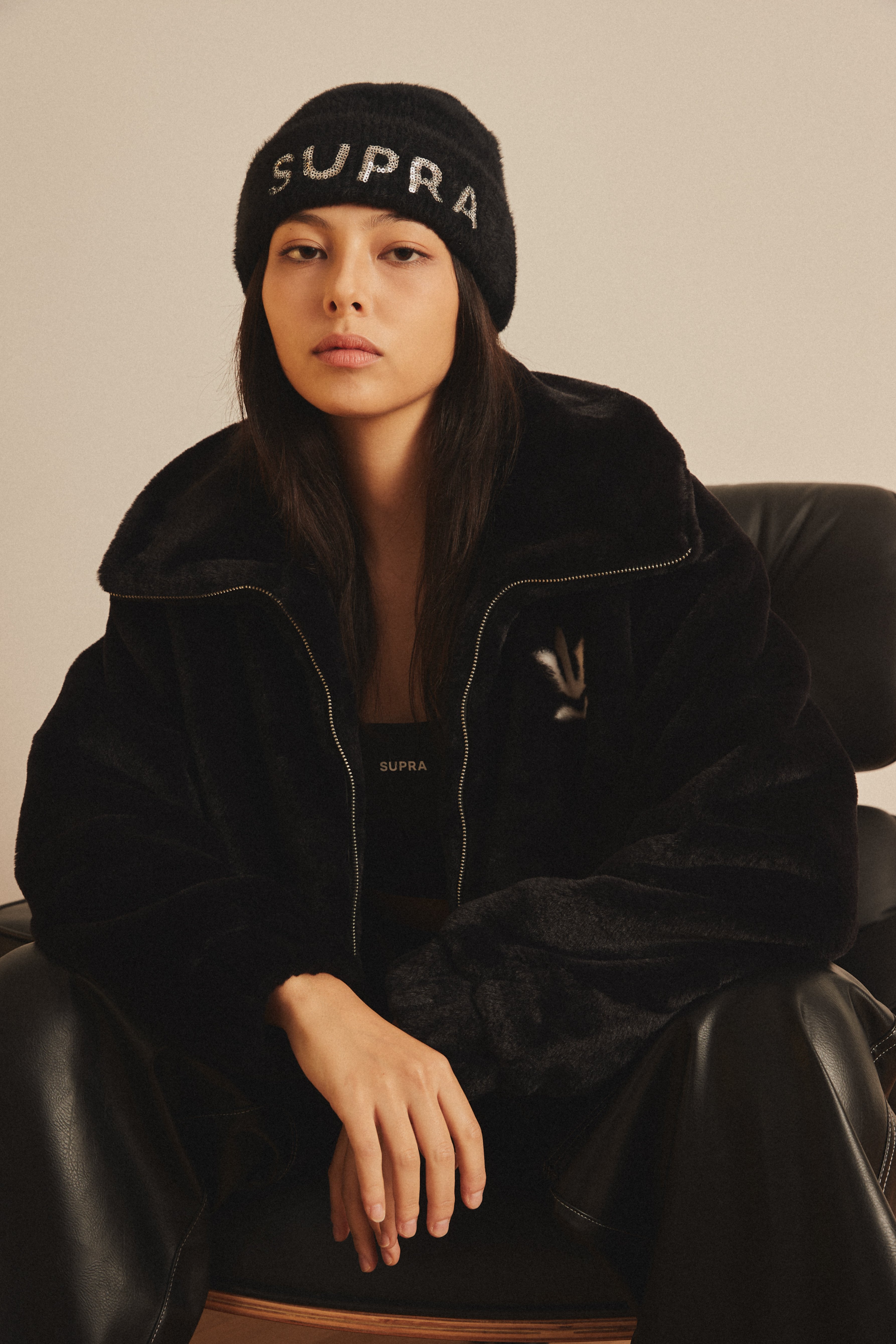 FESTIVAL WOMENS CROP ECO FUR JACKET