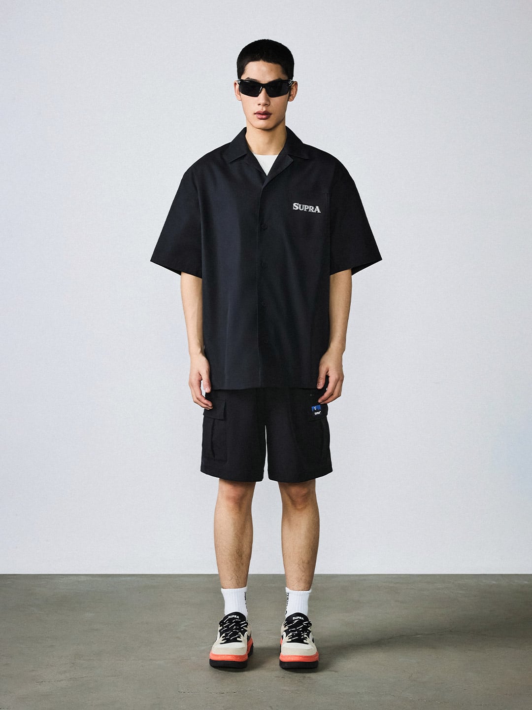Back Arch Logo BAYC Open Collar Short-Sleeved Shirt
