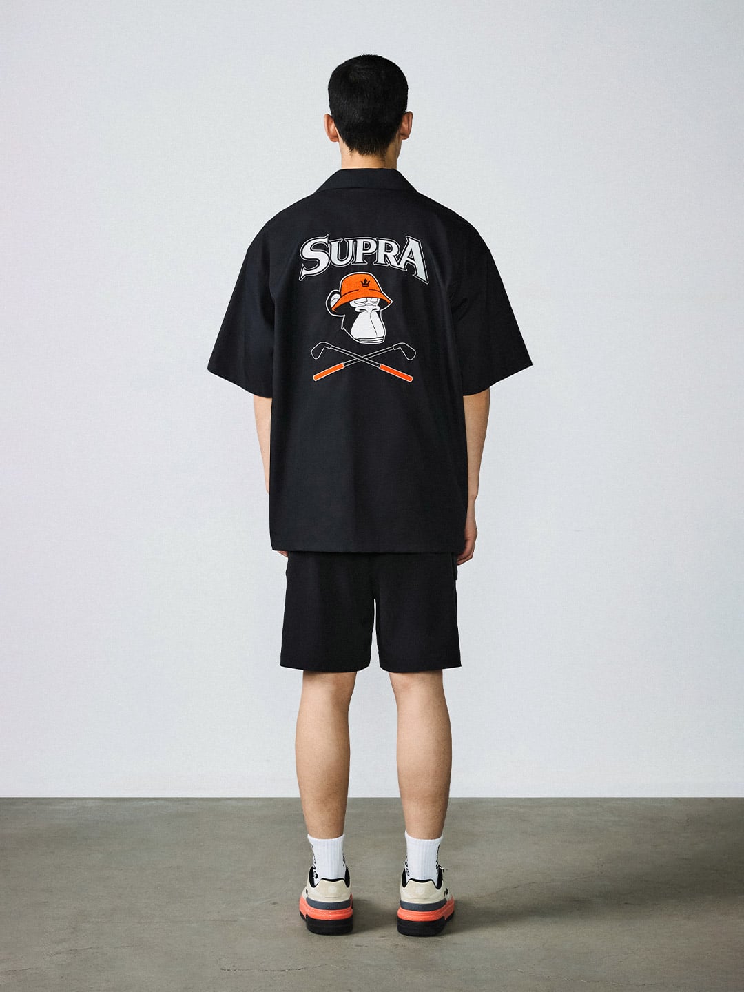 Back Arch Logo BAYC Open Collar Short-Sleeved Shirt