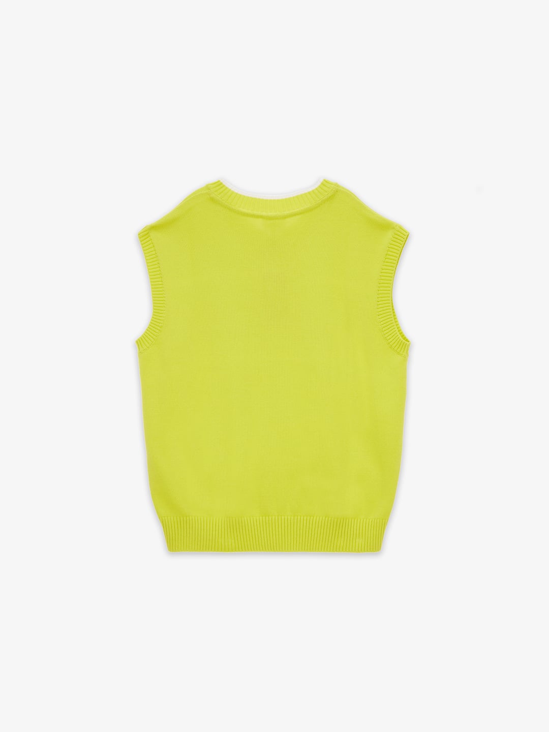 SUPRA LOGO V NECK KNIT VEST NEON