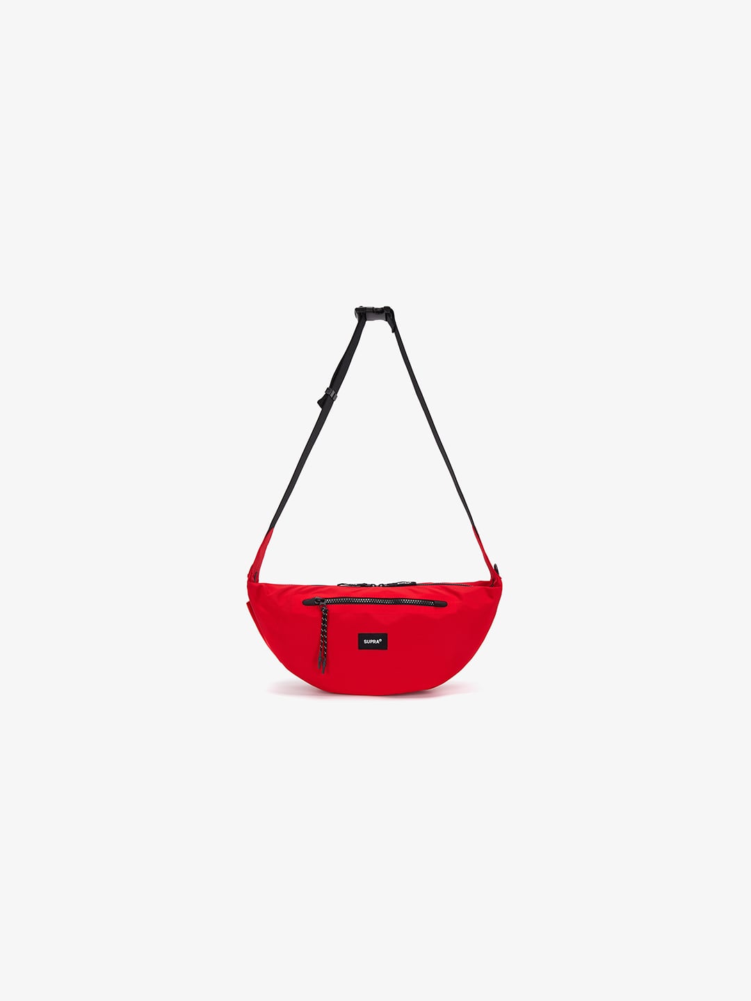 NYLON HOBO CROSS BAG RED