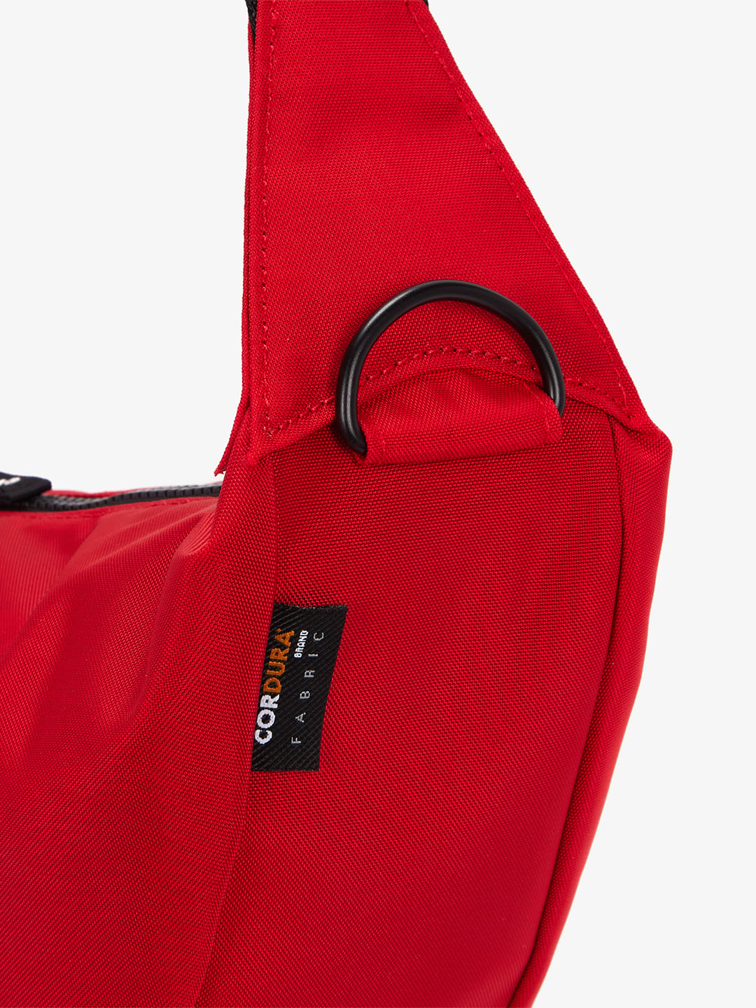 NYLON HOBO CROSS BAG RED